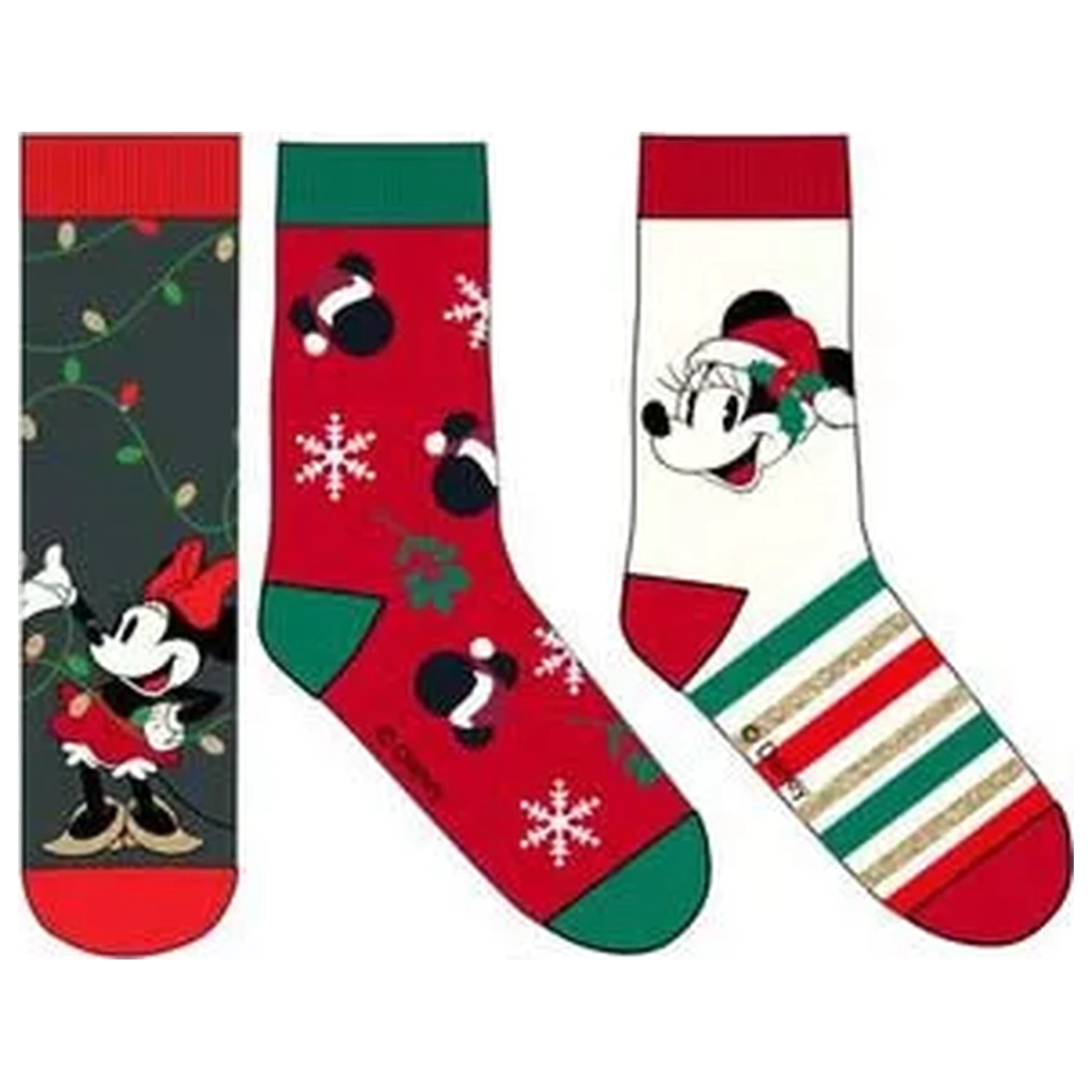 Disney Minnie Skylight Christmas Skarpetki Damskie (3 pary) 36/38 zdjęcie produktu