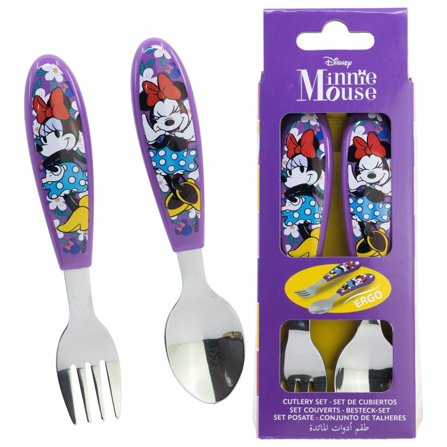 Disney Minnie Sunshine Metal Ergonomiczny Zestaw Sztućców - 2 sztuki zdjęcie produktu