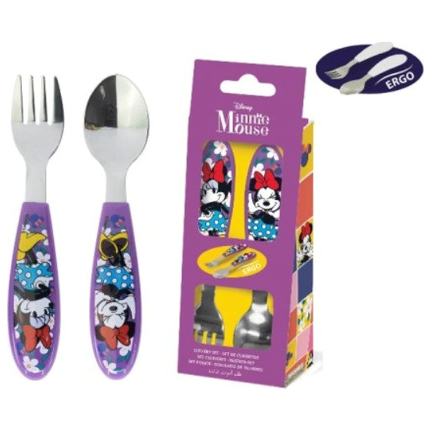 Disney Minnie Sunshine Metal Ergonomiczny Zestaw Sztućców - 2 sztuki zdjęcie produktu