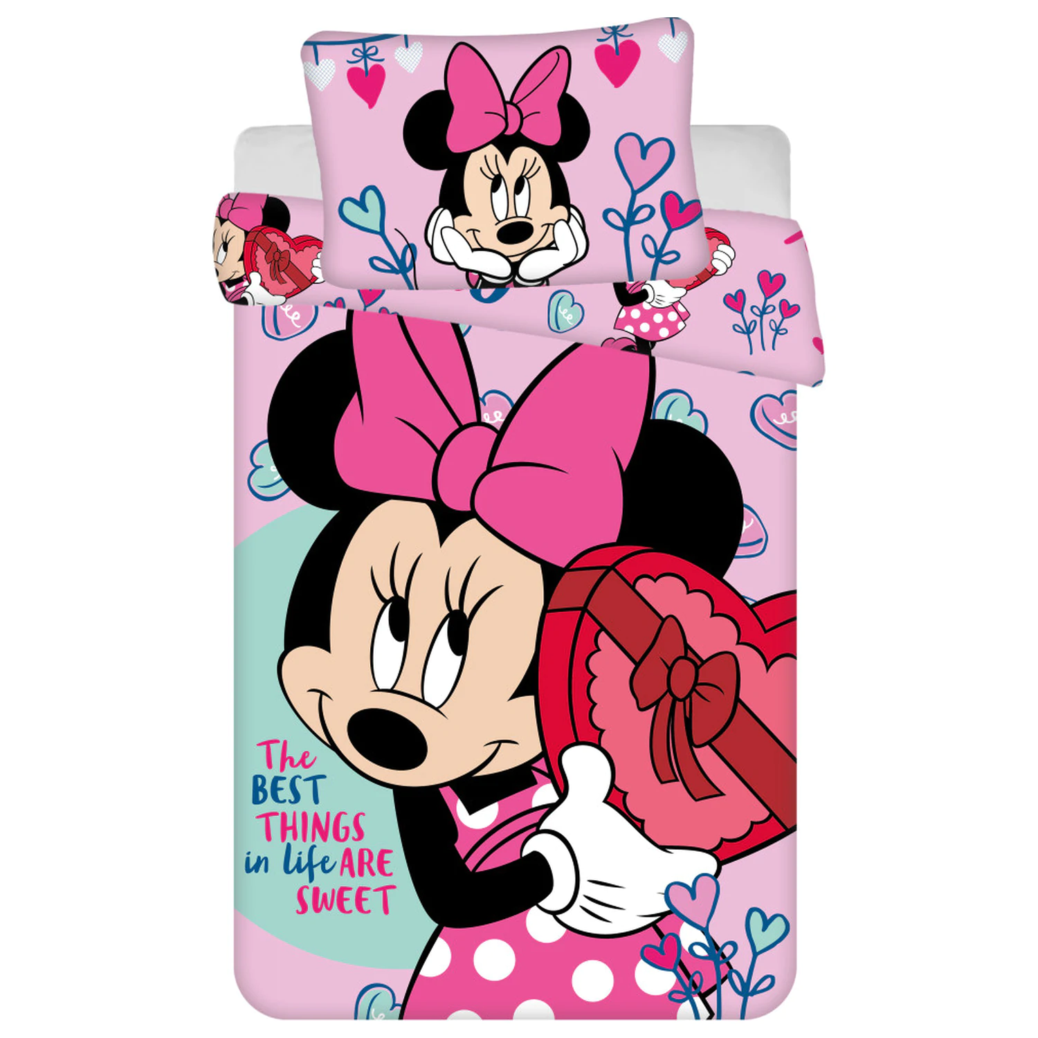 Disney Minnie Sweets poszewka na kołdrę dla dzieci i przedszkolaków zdjęcie produktu