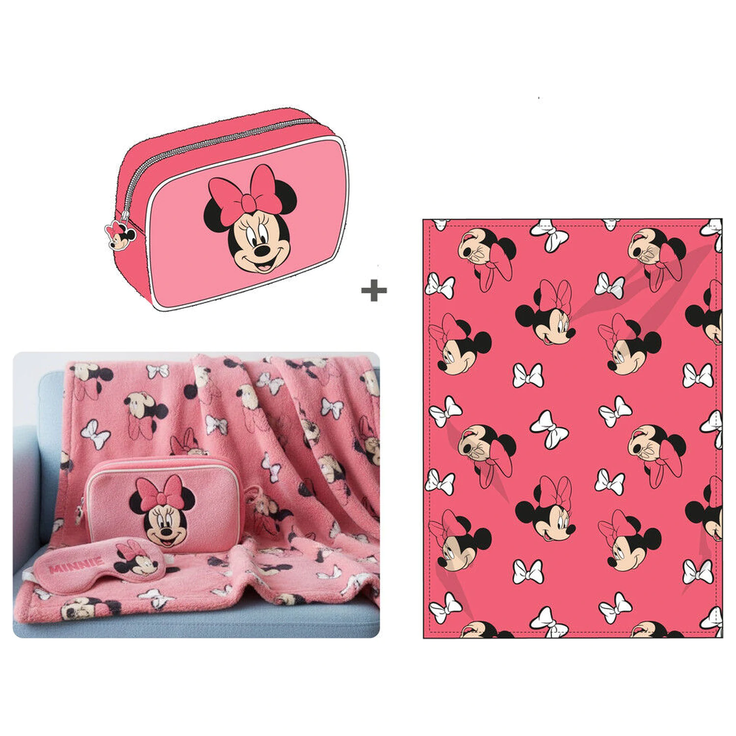 Disney Minnie zestaw koc + poszewka 100x140cm zdjęcie produktu