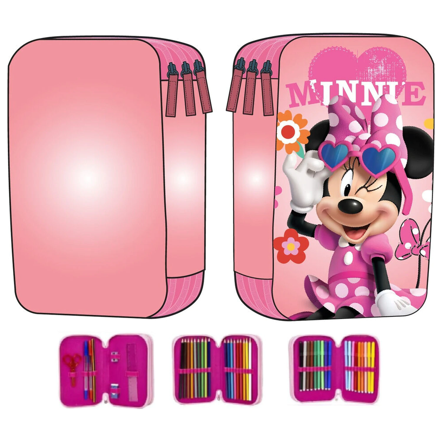 Disney Minnie potrójny piórnik zdjęcie produktu