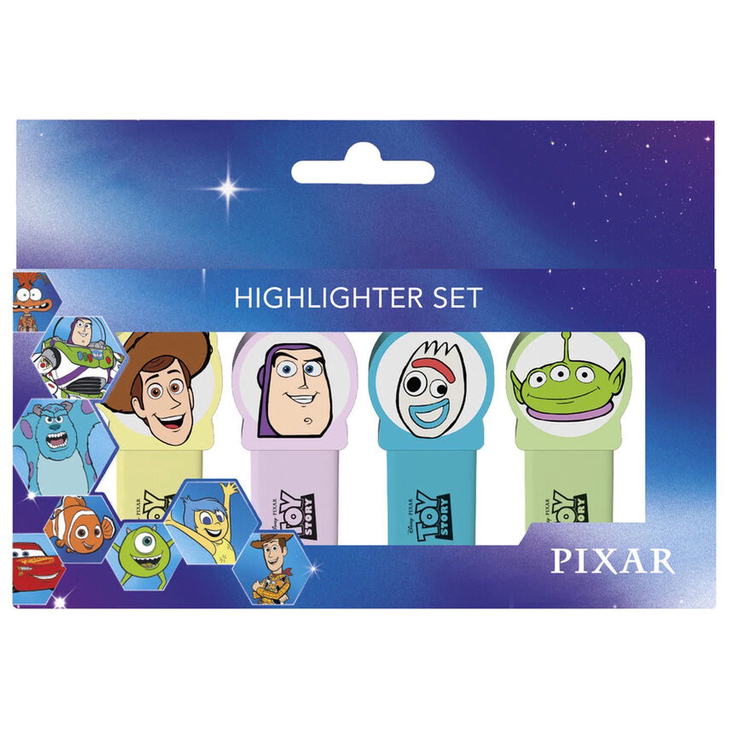 Disney Pixar Toy Story zestaw 4 zakreślaczy z nakładką zdjęcie produktu
