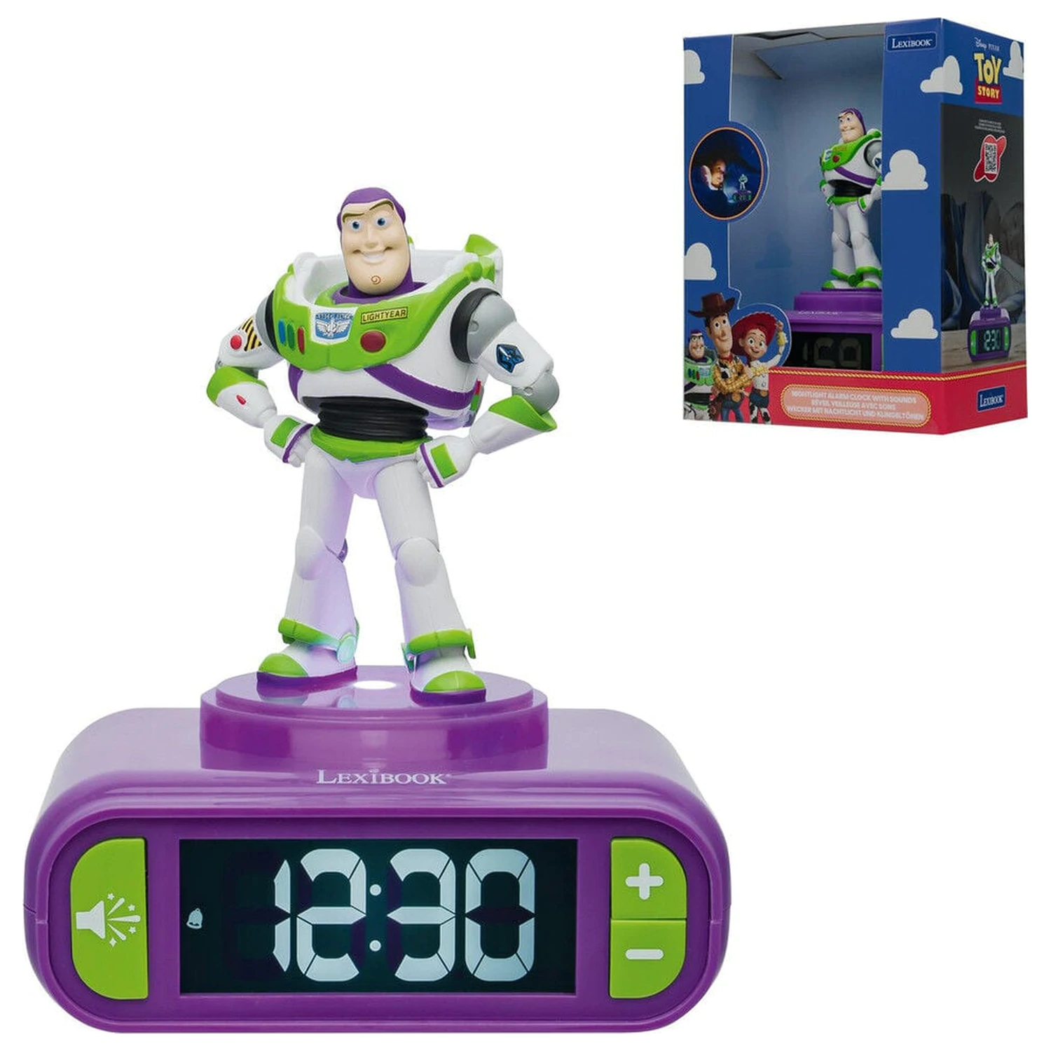 Cyfrowy budzik z lampką nocną 3D Disney Pixar Toy Story Buzz Lightyear zdjęcie produktu