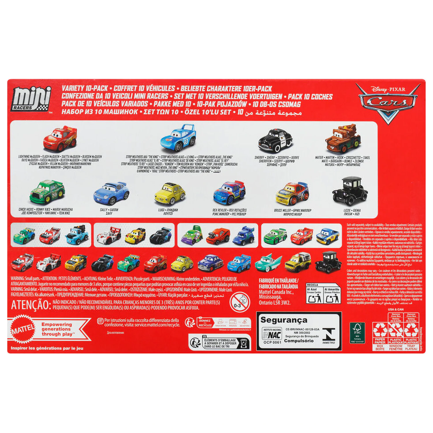 Disney Pixar Cars blister 10 mini pojazdów zdjęcie produktu