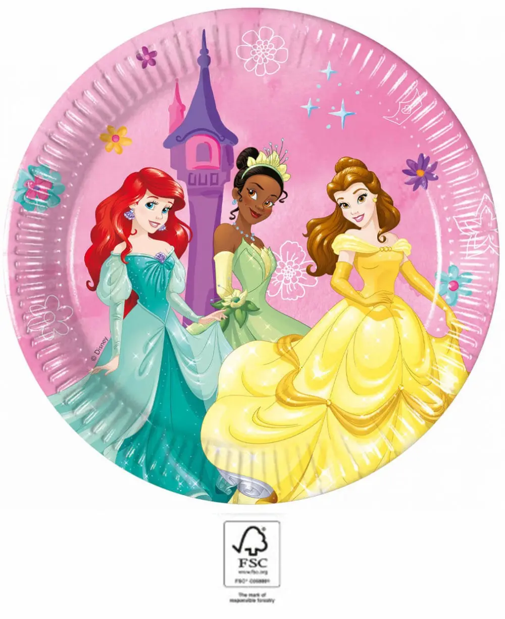 Disney Princess Live your Story, talerzyki papierowe Disney Princess 8 sztuk 20 cm FSC zdjęcie produktu