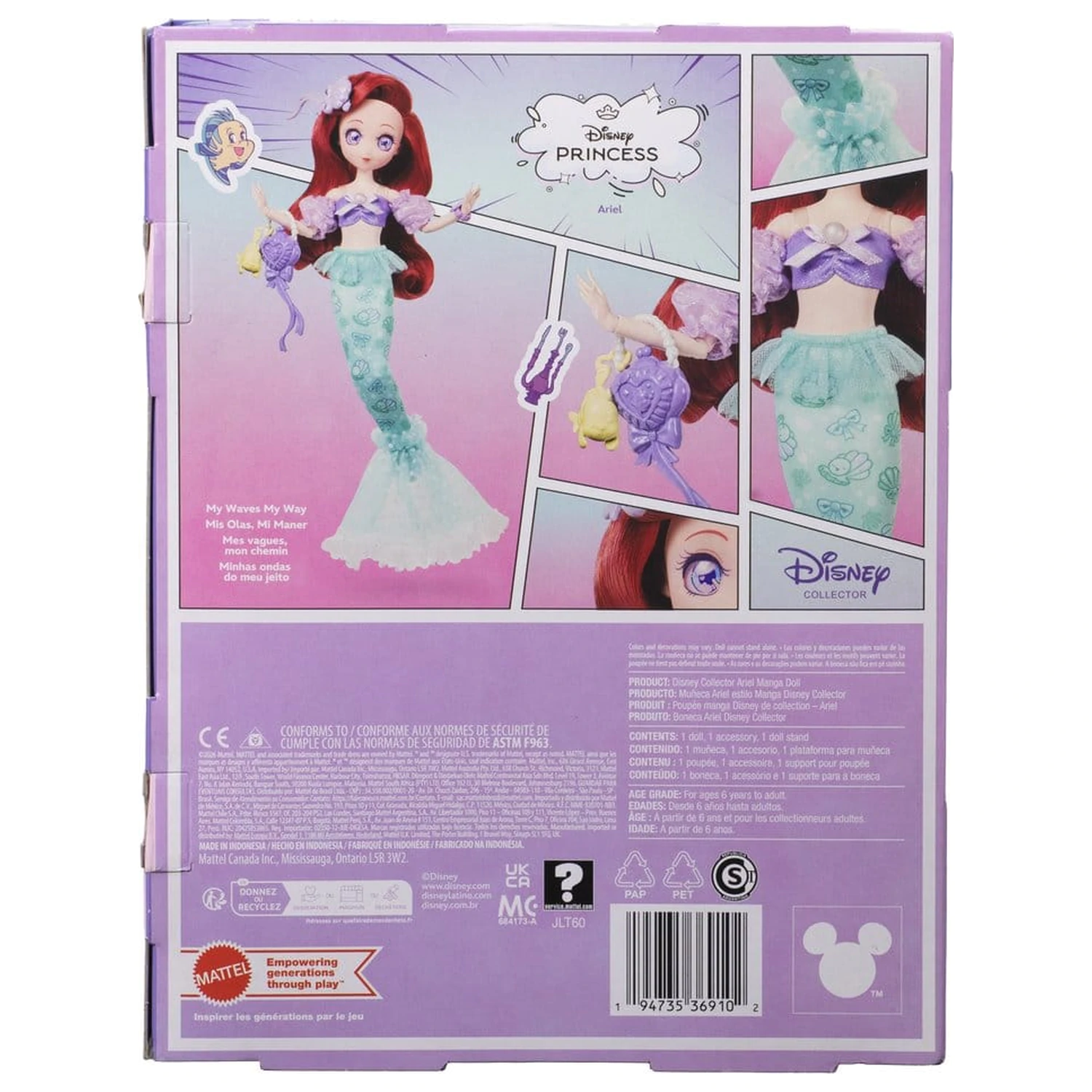Lalka Disney Princess Manga Ariel 22 cm zdjęcie produktu