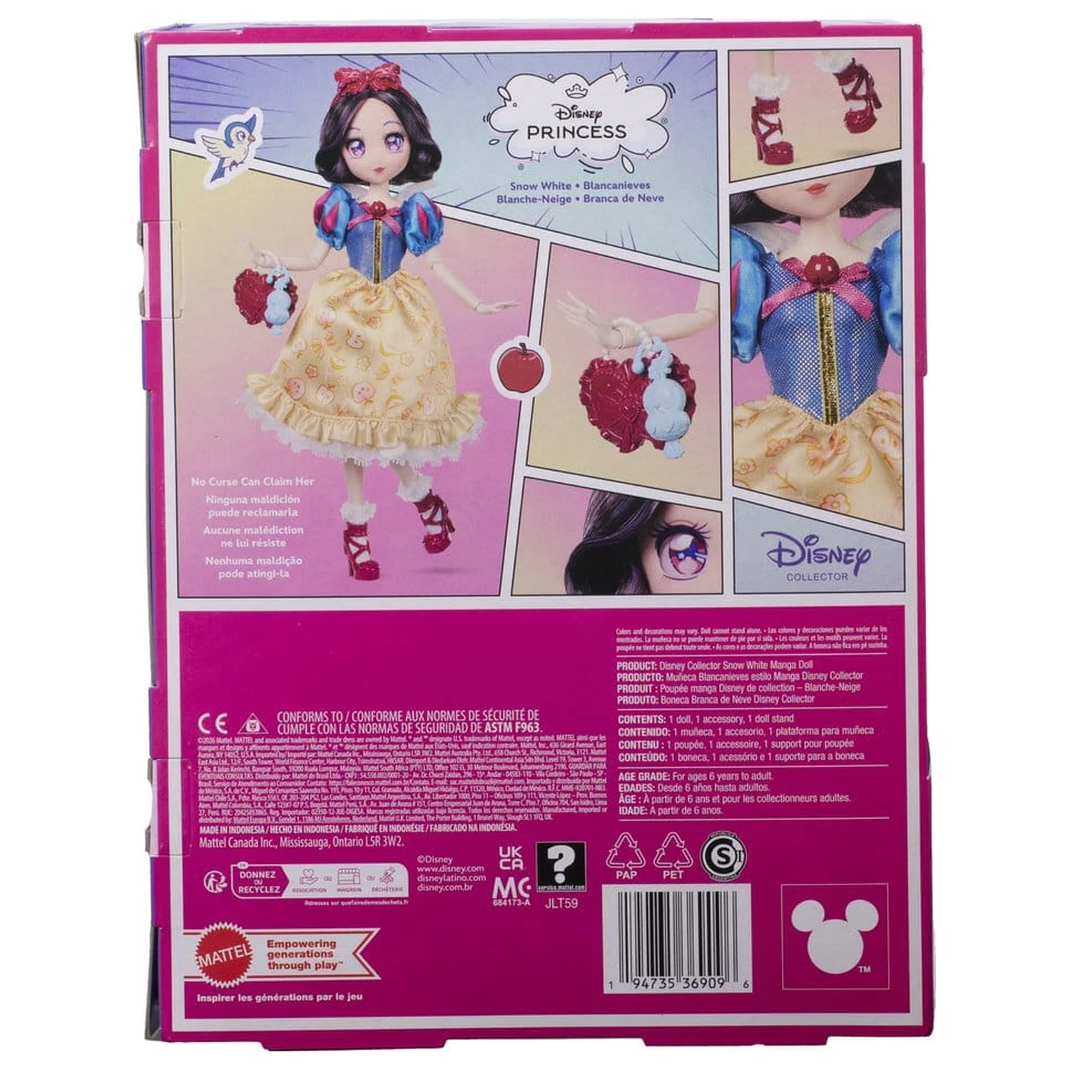 Lalka Disney Princess Manga Snow White 22 cm zdjęcie produktu