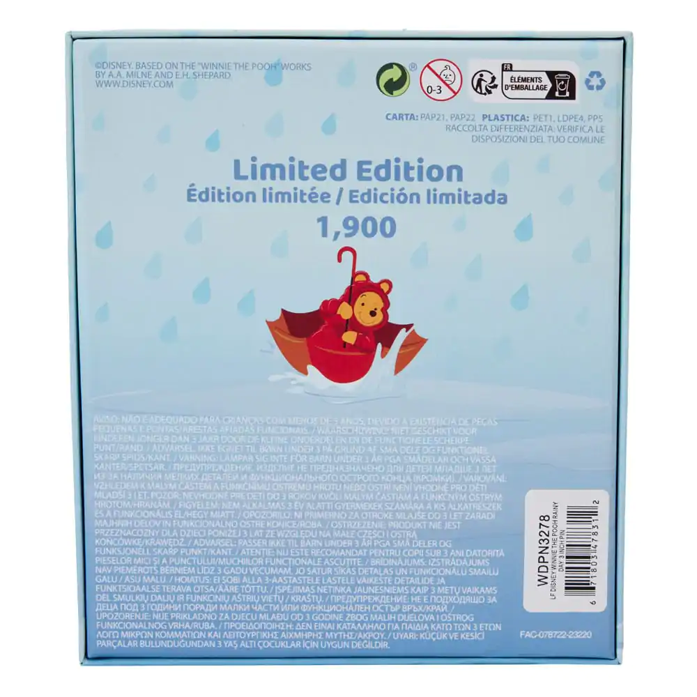 Disney by Loungefly Przesuwana Emaliowana Przypinka Winnie the Pooh Rainy Day Limited Edition 8 cm zdjęcie produktu