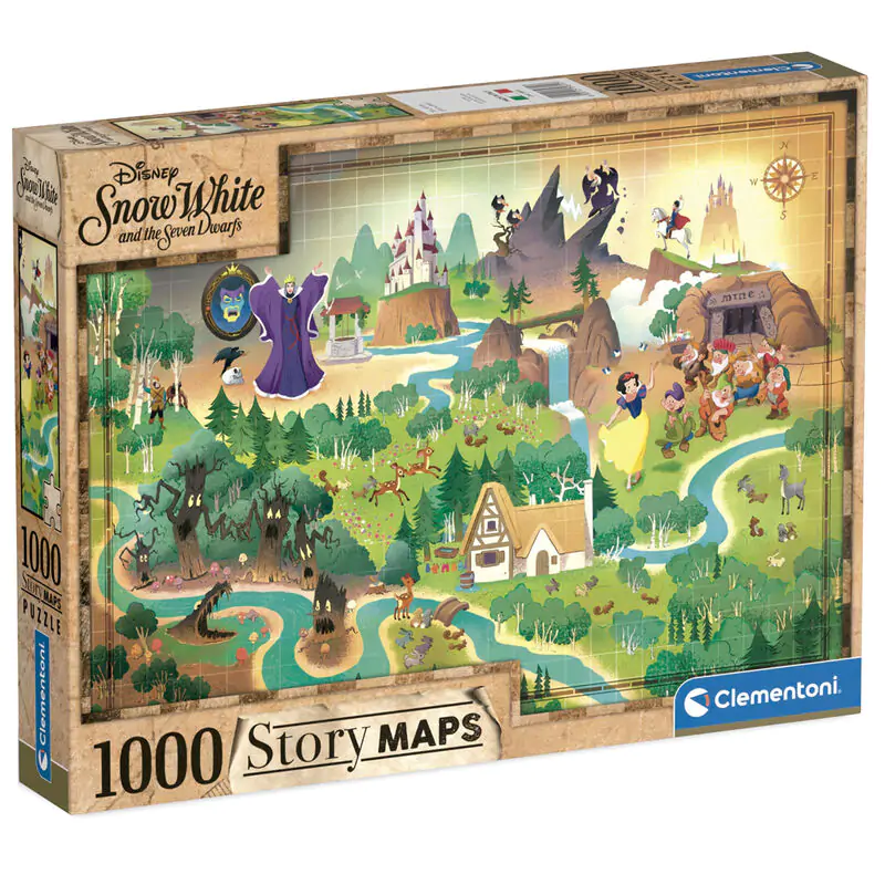 Disney Snow White Story Maps puzzle 1000 elementów zdjęcie produktu