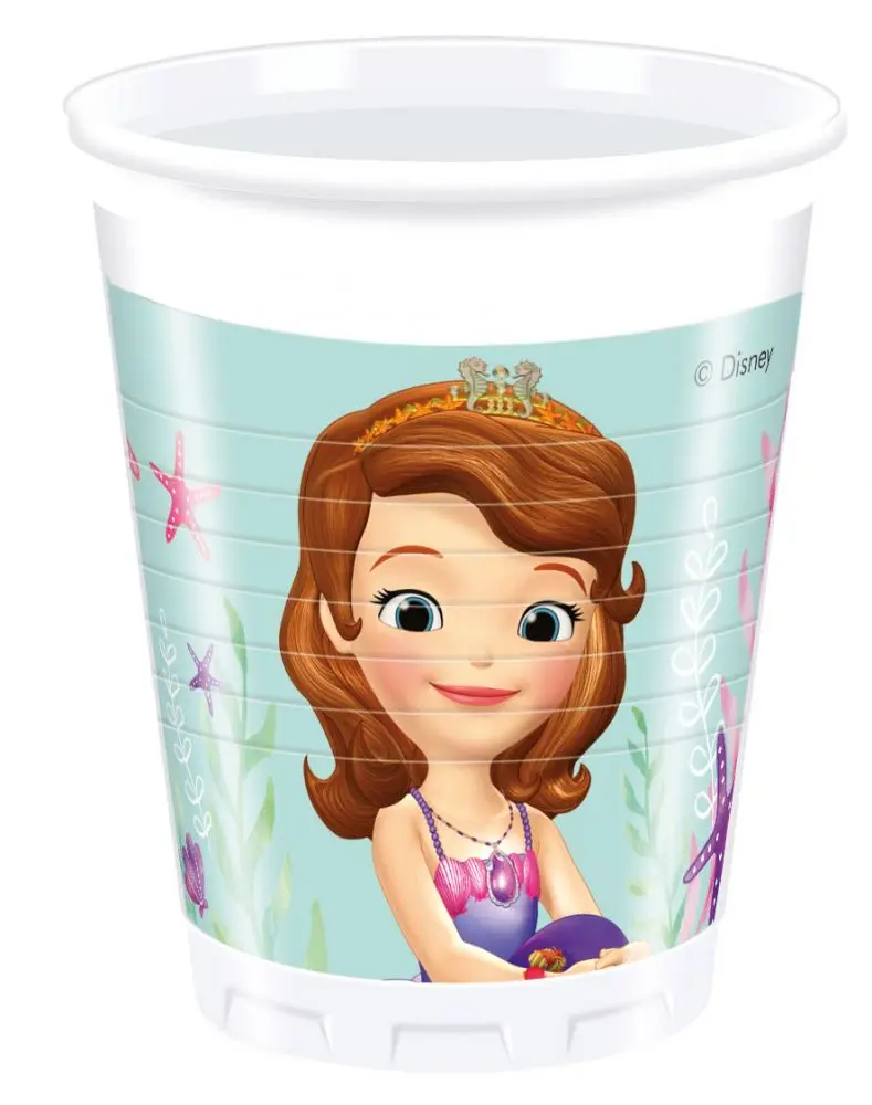Disney Sofia the First Pearl of the Sea kubki plastikowe 8 szt 200 ml zdjęcie produktu