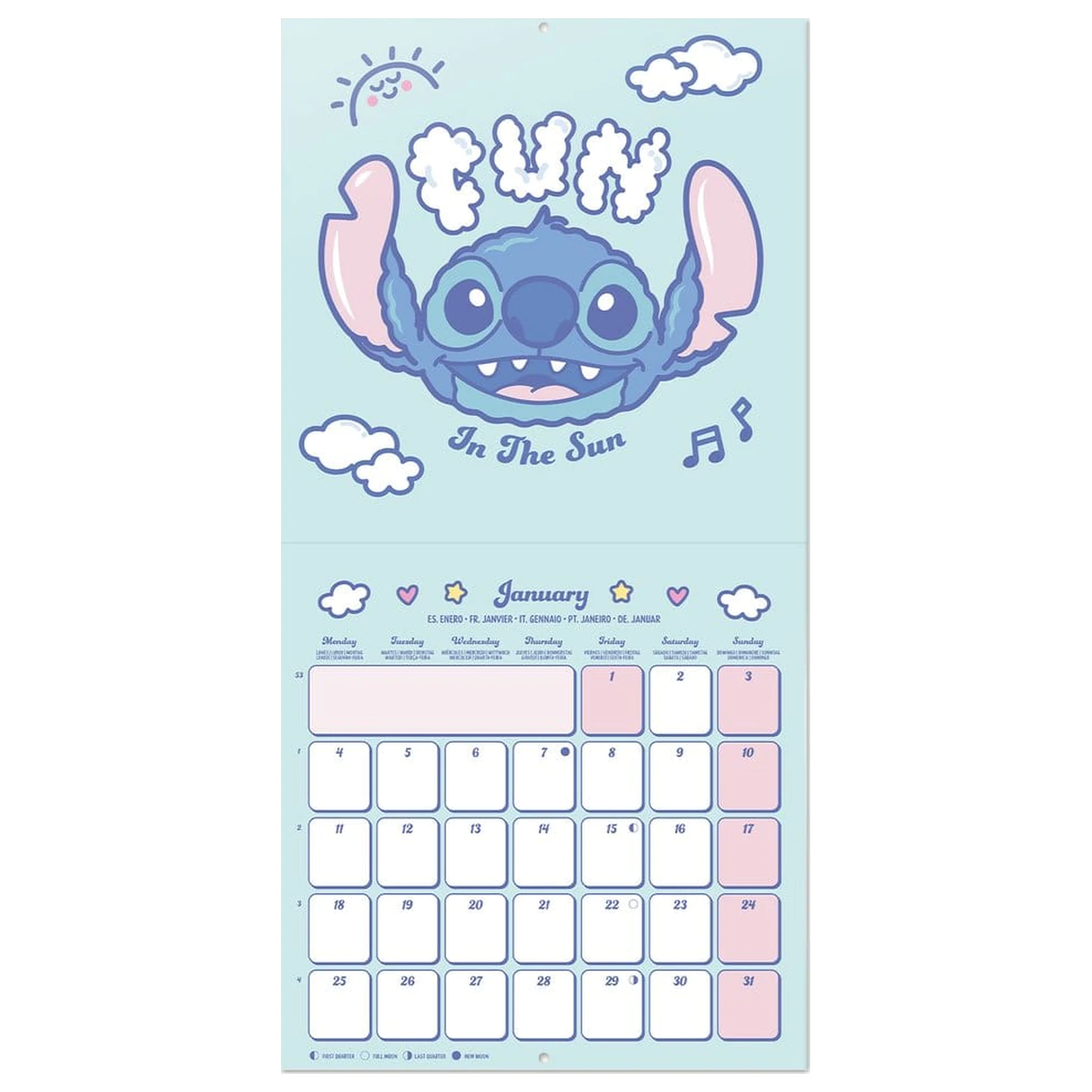 Disney Stitch Kalendarz ścienny 2027 30 x 30 cm zdjęcie produktu