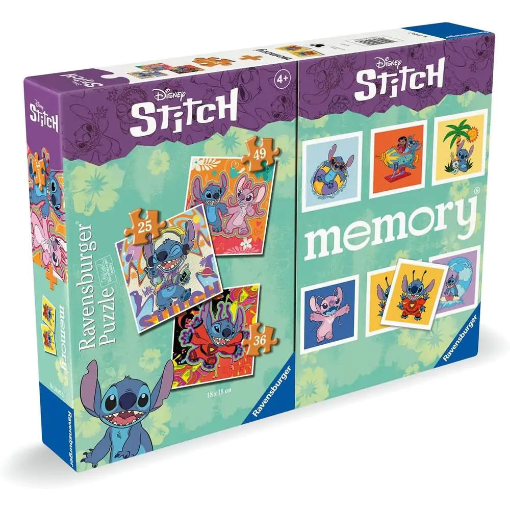 Disney Stitch 3 Puzzle i Gra Pamięciowa Multipack zdjęcie produktu