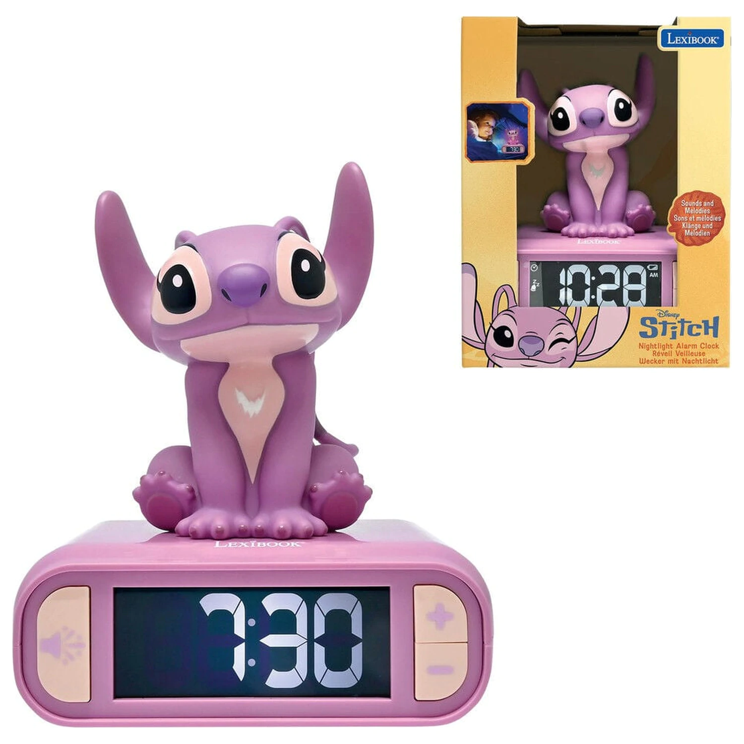 Cyfrowy budzik z lampką nocną 3D Disney Stitch zdjęcie produktu