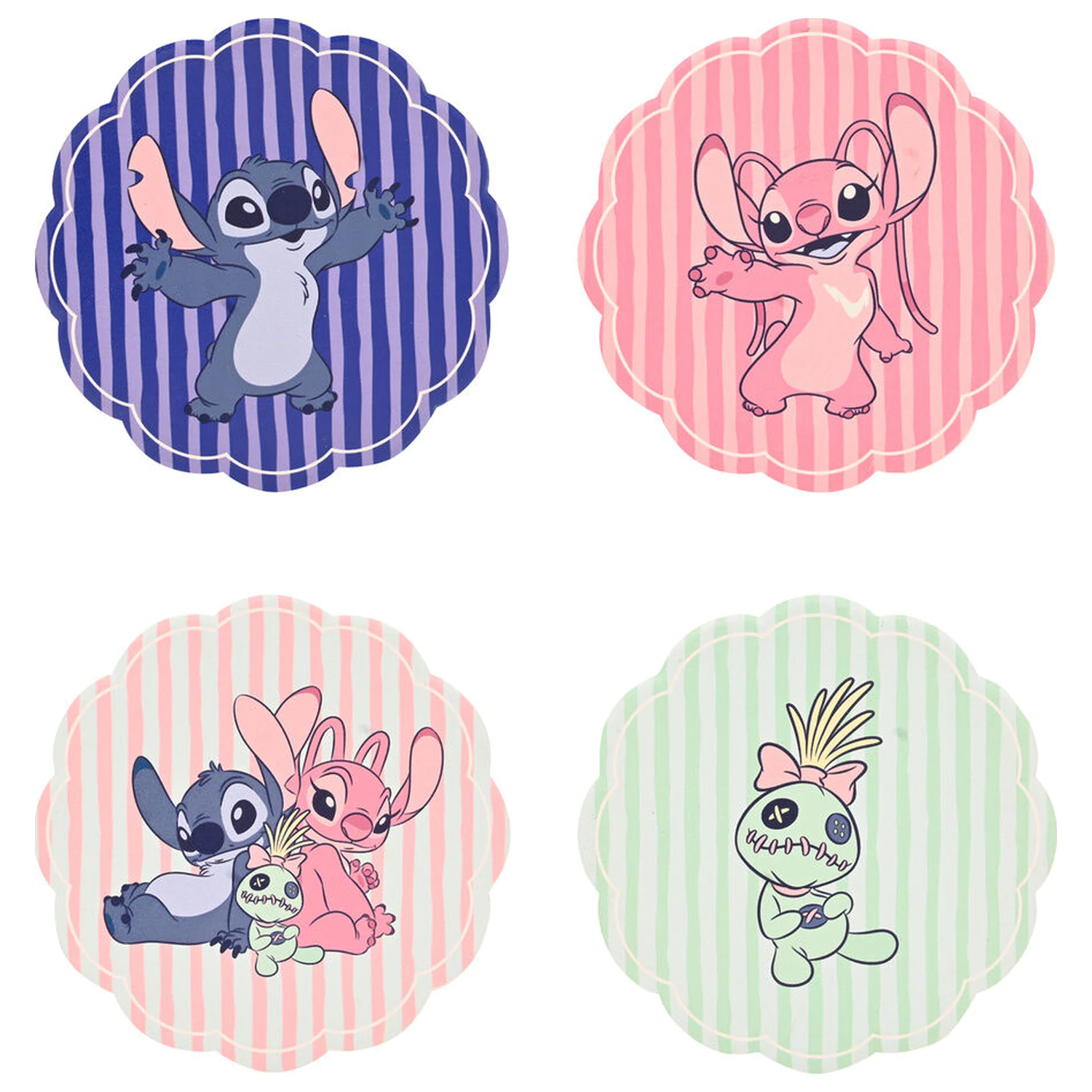 Disney Stitch zestaw 4 ceramicznych podstawek pod kubek zdjęcie produktu