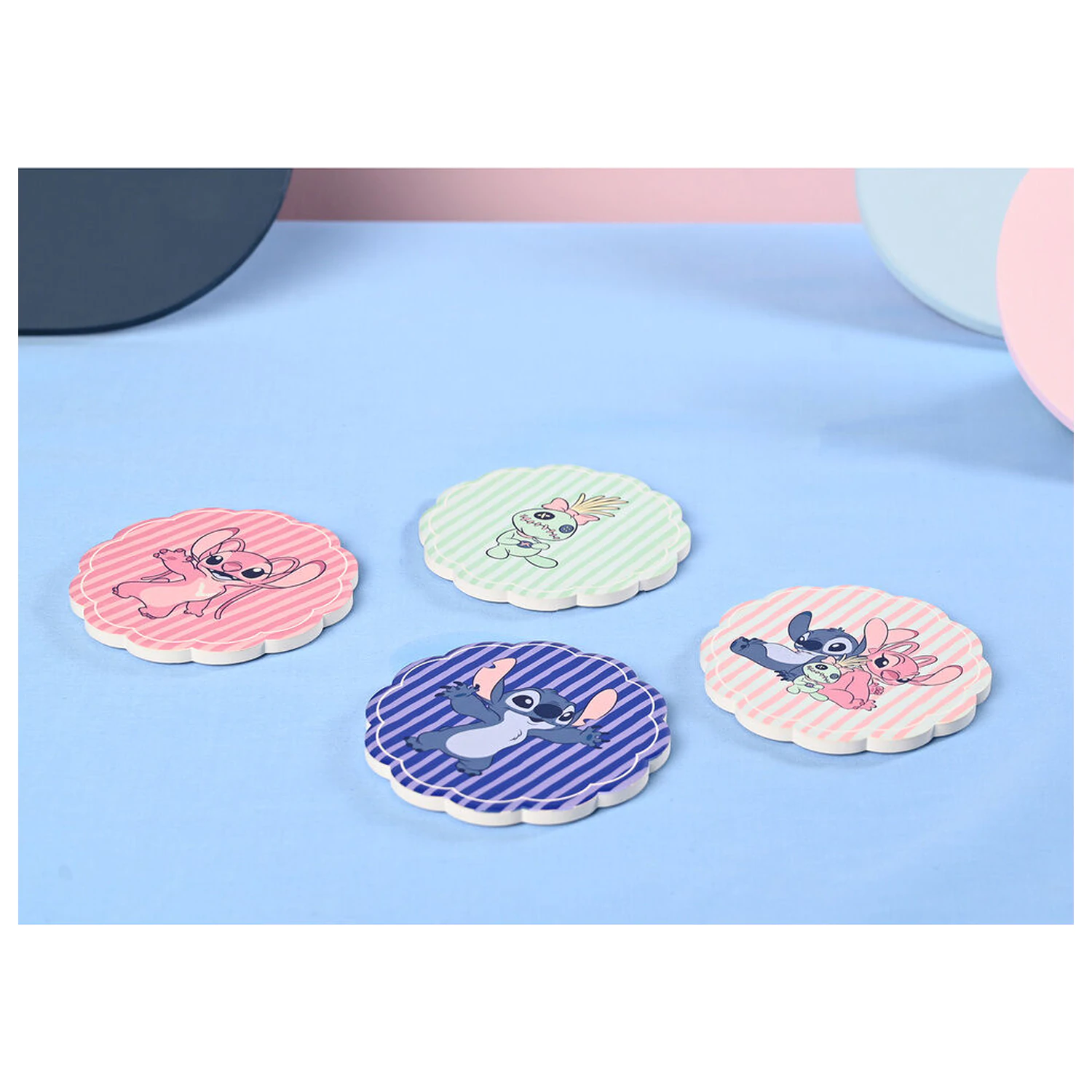 Disney Stitch zestaw 4 ceramicznych podstawek pod kubek zdjęcie produktu