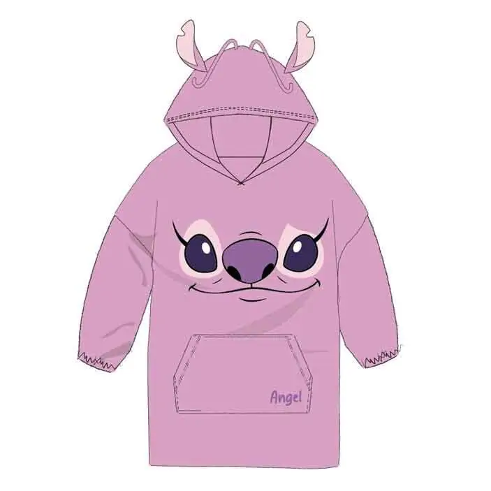 Disney Stitch Angel oversize bluza płaszcz dla dorosłych koralowy zdjęcie produktu