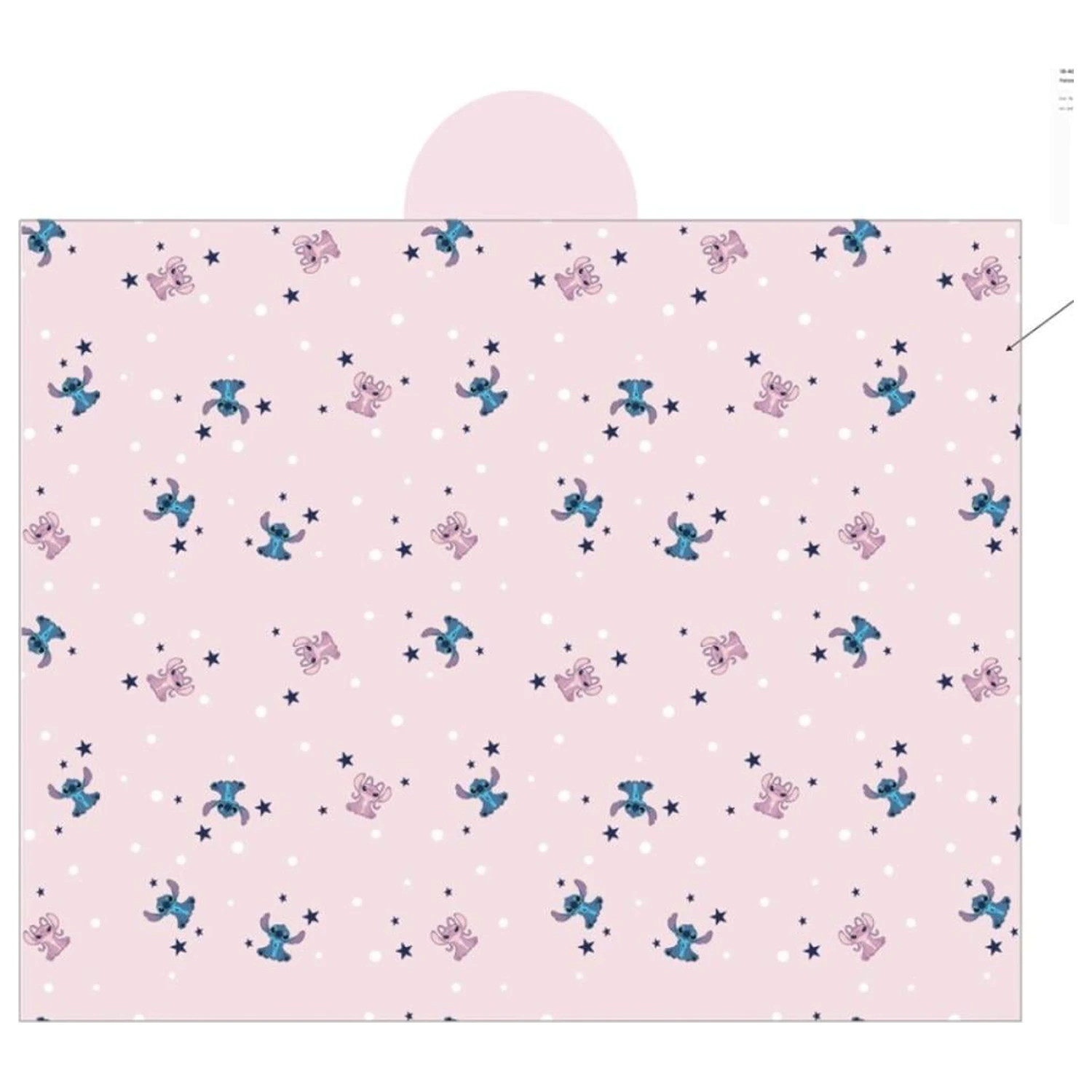 Disney Stitch & Angel "Pink" Kocyk z Kapturem 120x150cm zdjęcie produktu