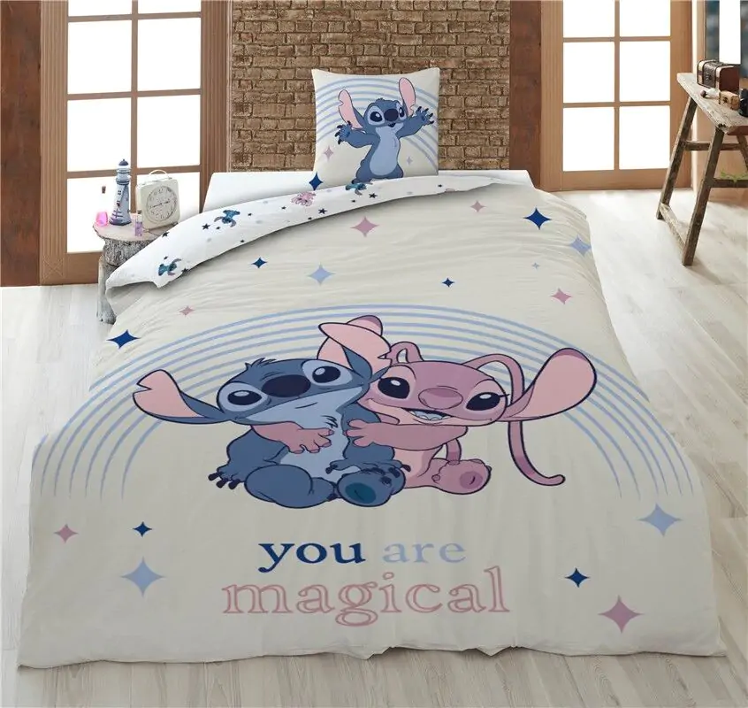 Pościel z poszewką na kołdrę Disney Stitch & Angel z polibawełny 90cm zdjęcie produktu