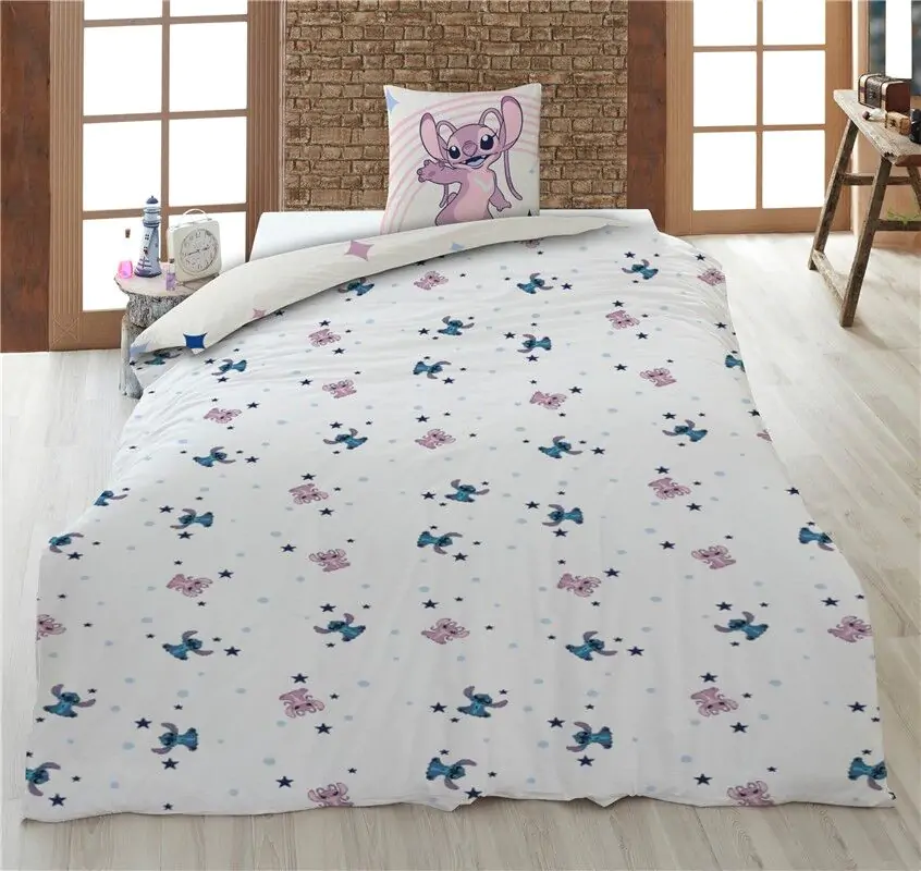 Pościel z poszewką na kołdrę Disney Stitch & Angel z polibawełny 90cm zdjęcie produktu