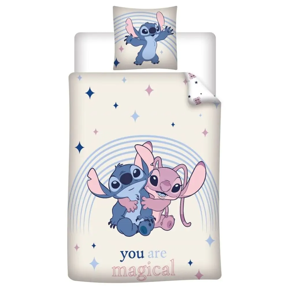Pościel z poszewką na kołdrę Disney Stitch & Angel z polibawełny 90cm zdjęcie produktu