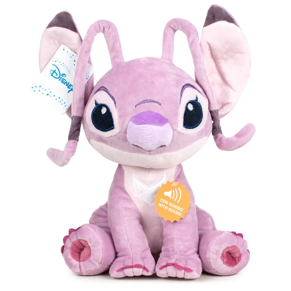 Disney Stitch Angel miękka pluszowa zabawka z dźwiękiem 20 cm zdjęcie produktu