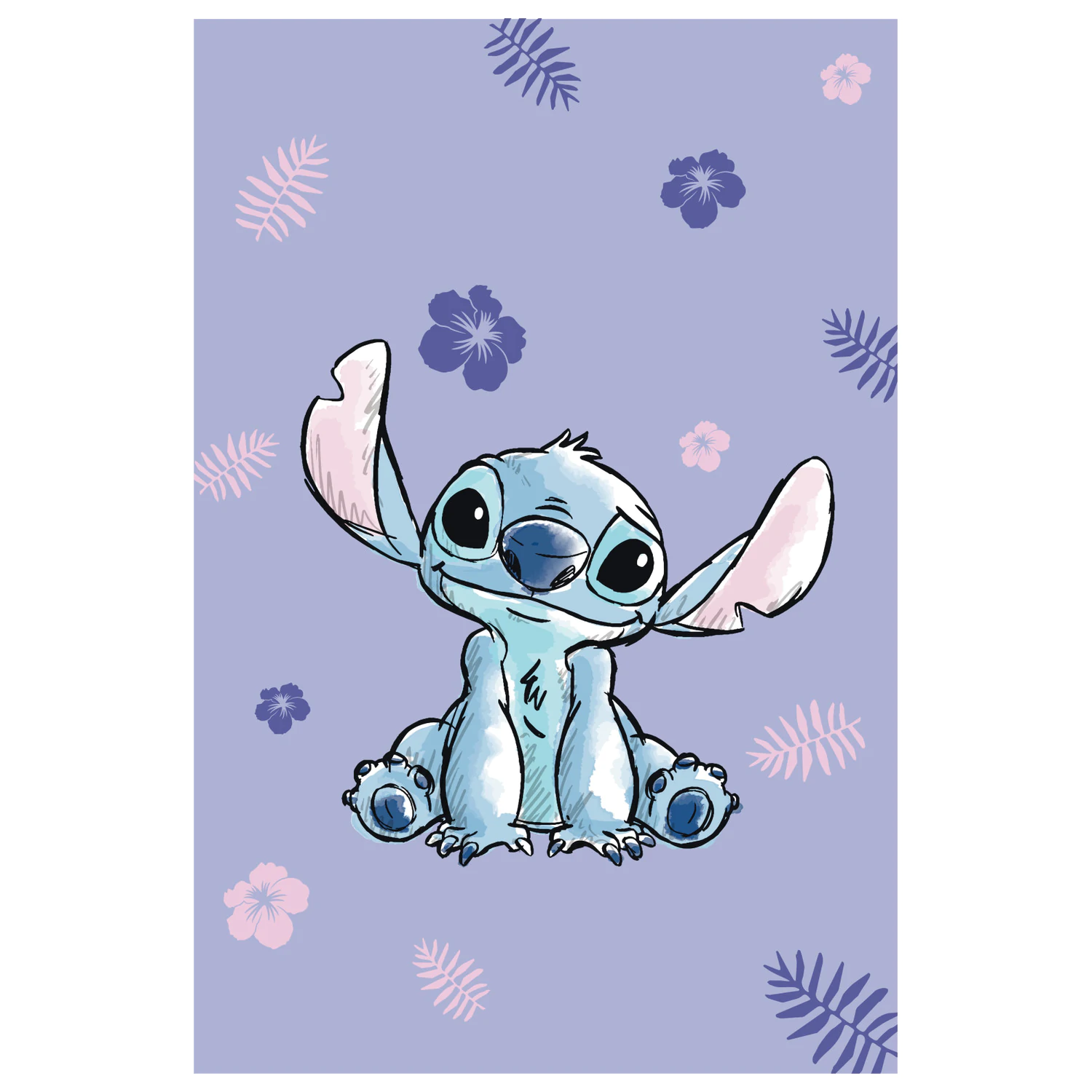 Disney Stitch Blooming Microfiber Koc 100x150cm zdjęcie produktu