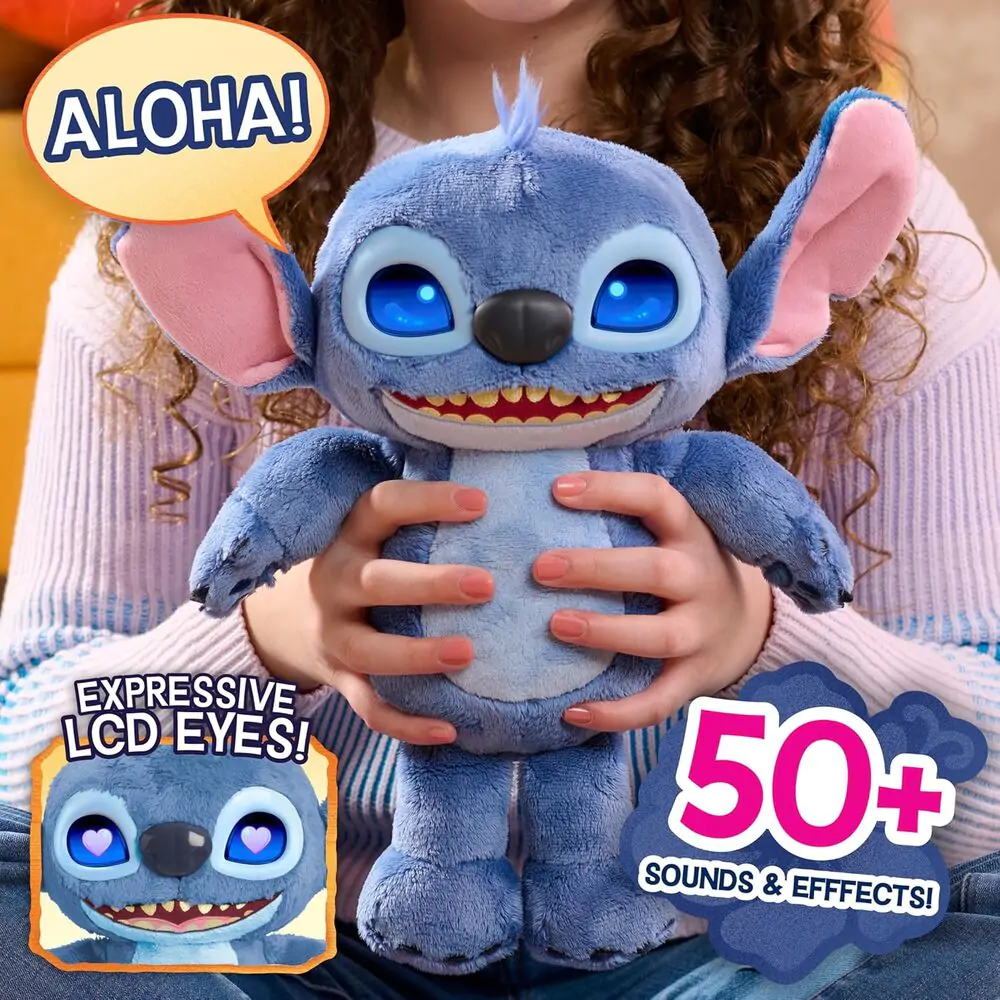 Disney Stitch interaktywna pluszowa zabawka 30cm zdjęcie produktu