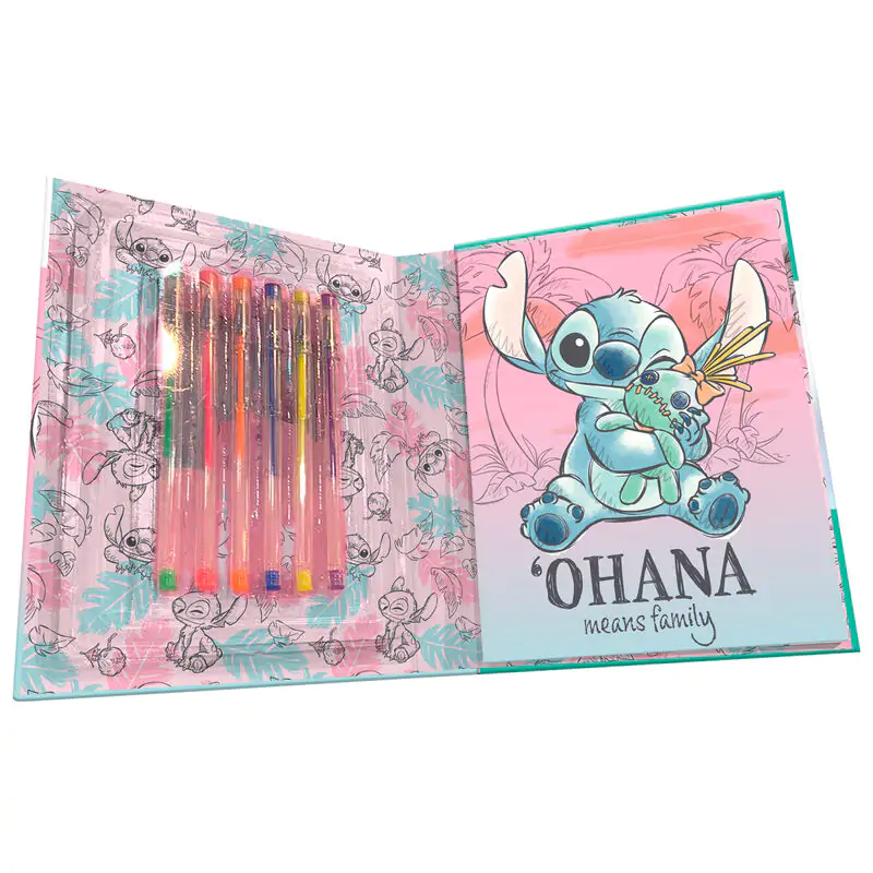 Disney Stitch notebook + zestaw 6 długopisów żelowych zdjęcie produktu