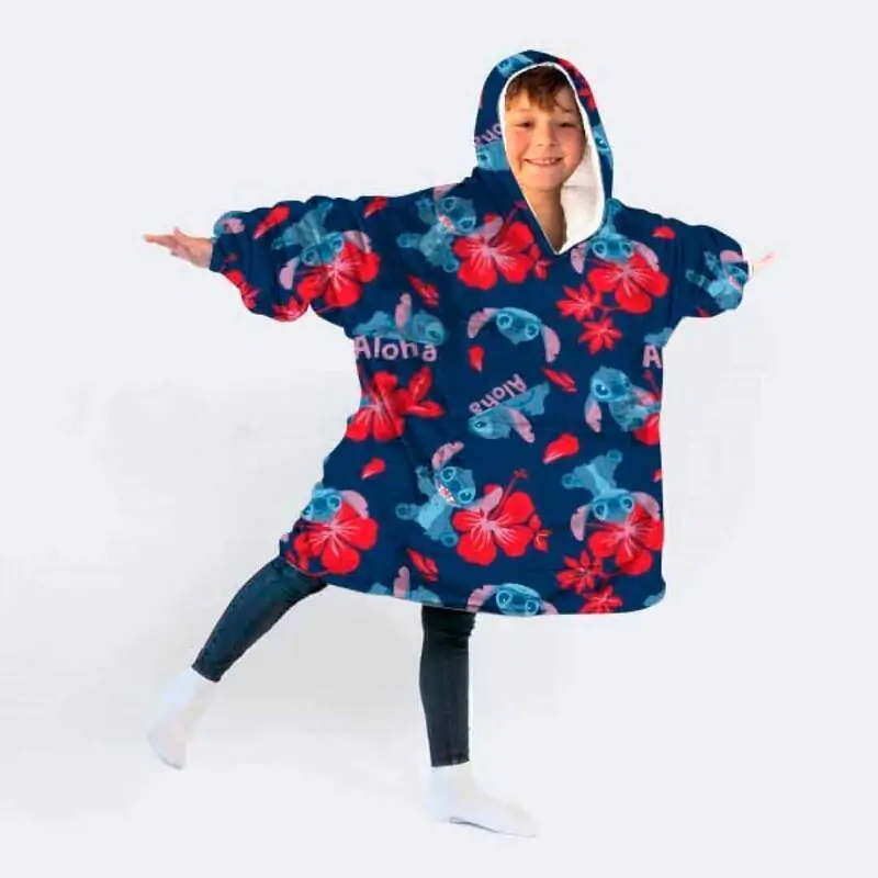 Disney Stitch oversize płaszcz-bluza dziecięcy koralowy zdjęcie produktu