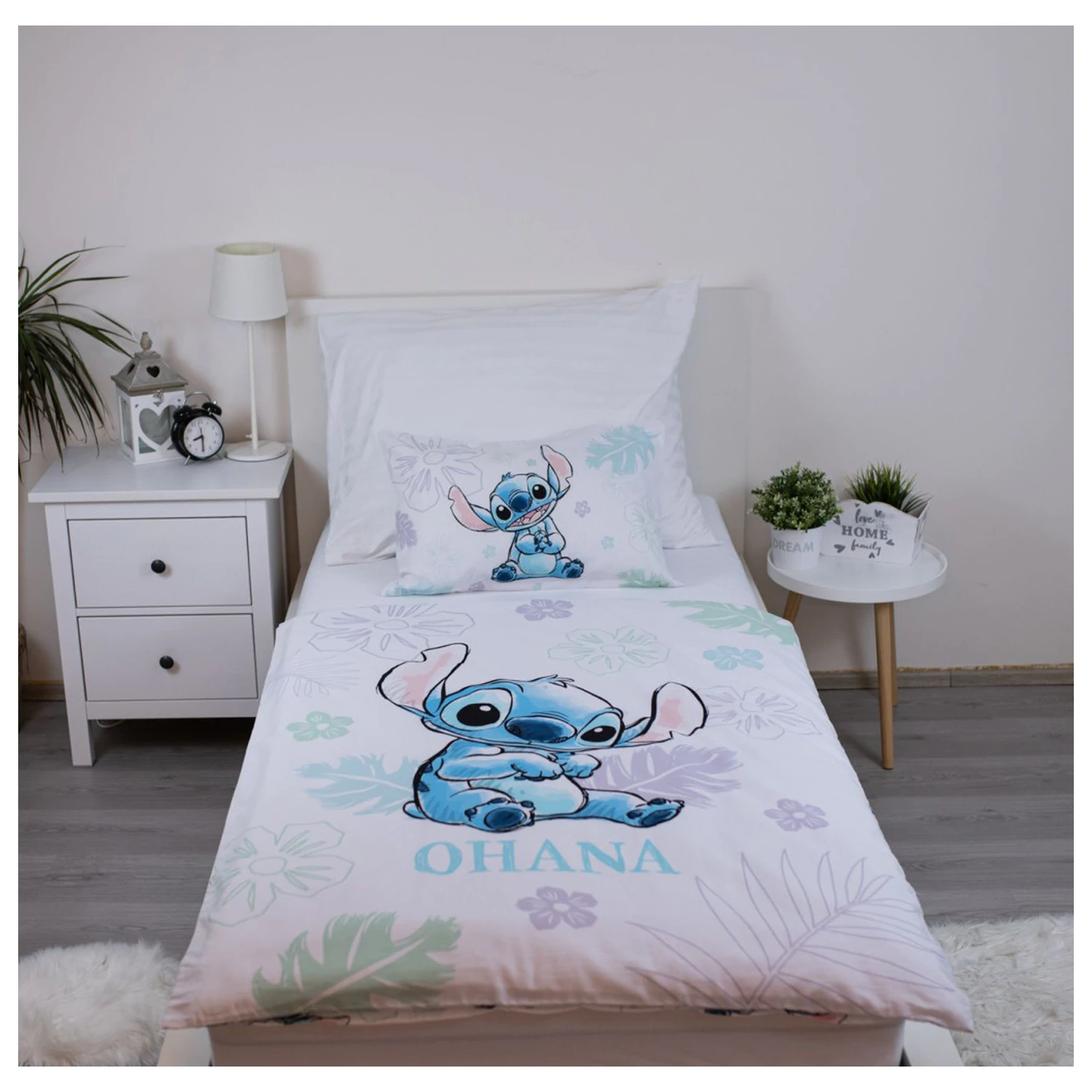 Disney Stitch Ohana White Kids' Poszwa na kołdrę zdjęcie produktu