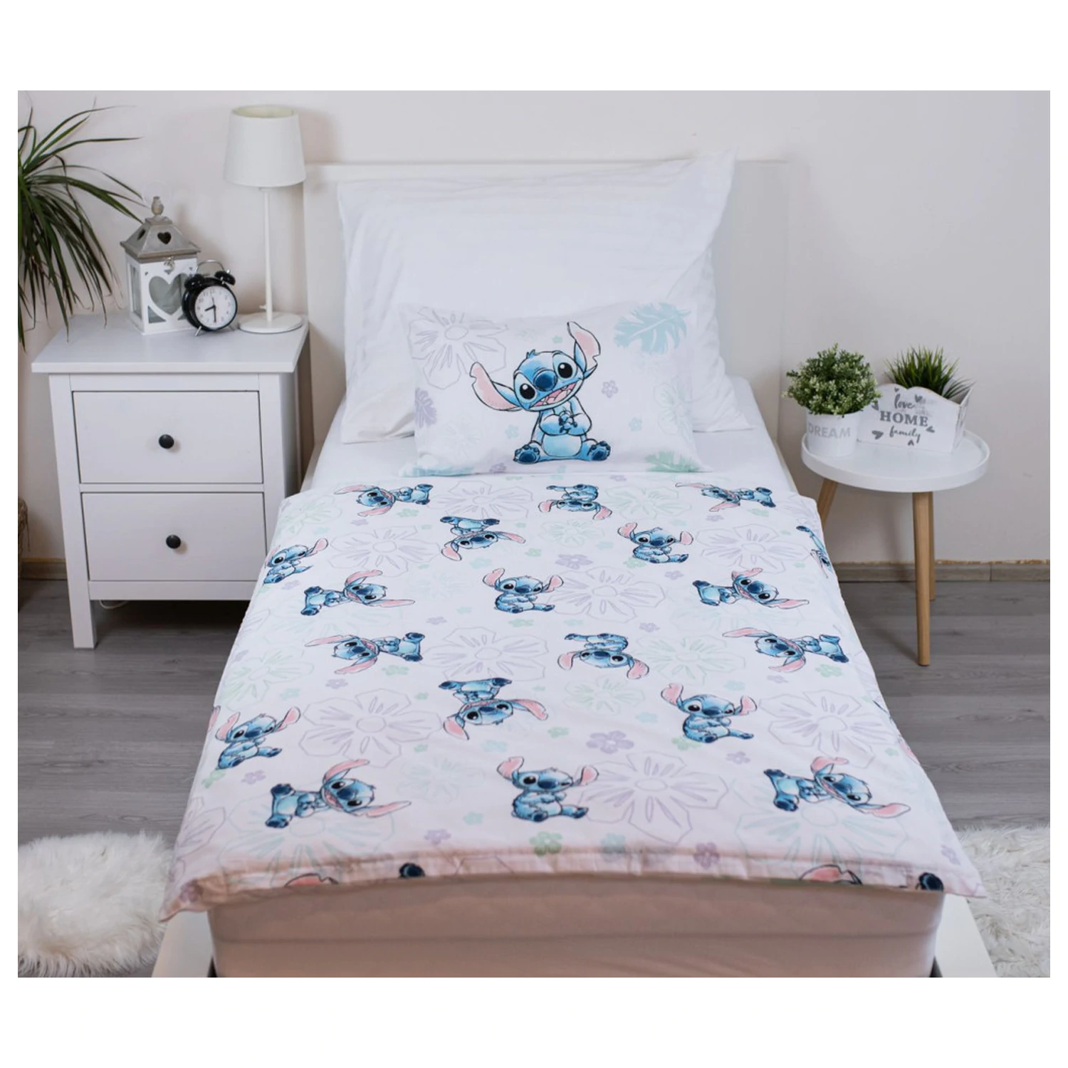 Disney Stitch Ohana White Kids' Poszwa na kołdrę zdjęcie produktu