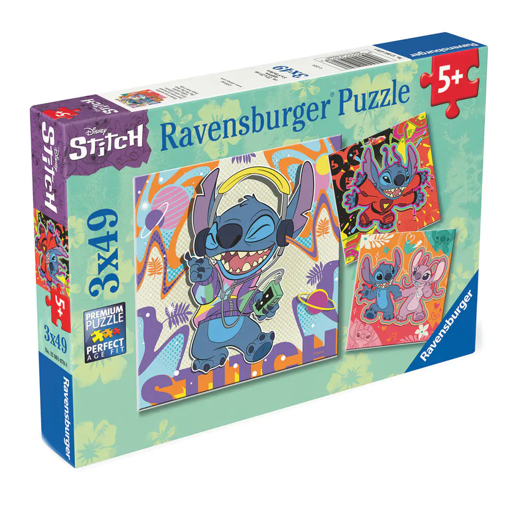 Puzzle Disney Stitch 3x39 elementów zdjęcie produktu