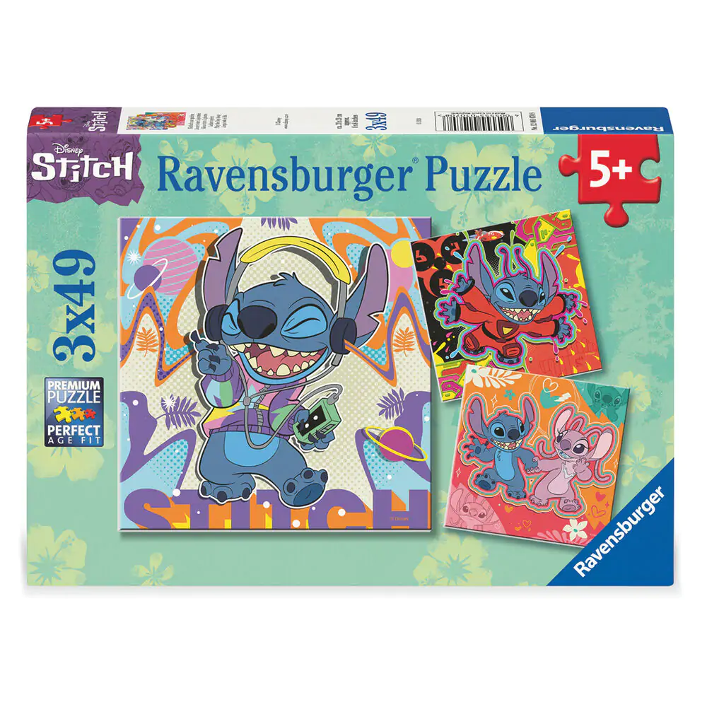 Puzzle Disney Stitch 3x39 elementów zdjęcie produktu