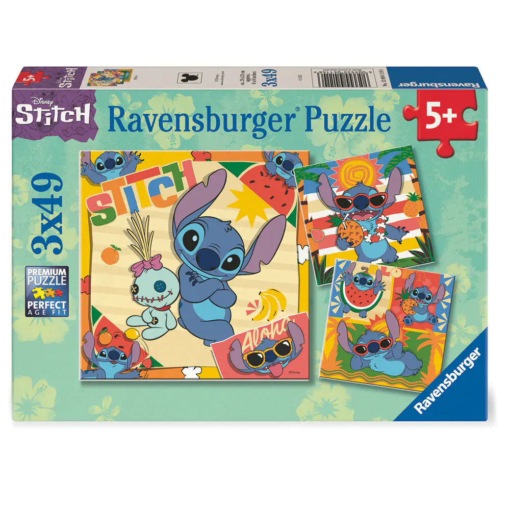Puzzle Disney Stitch 3x39 elementów zdjęcie produktu