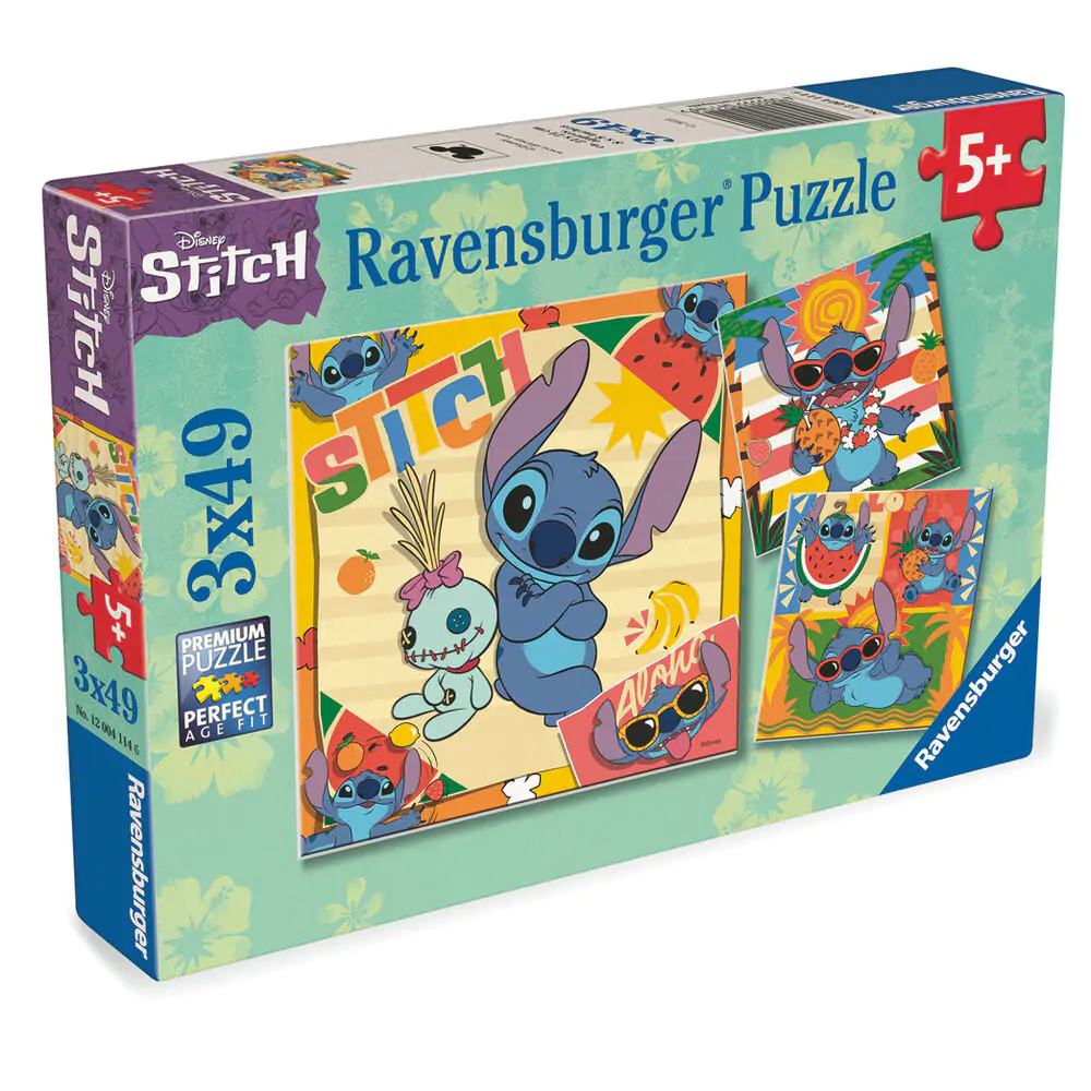 Puzzle Disney Stitch 3x39 elementów zdjęcie produktu