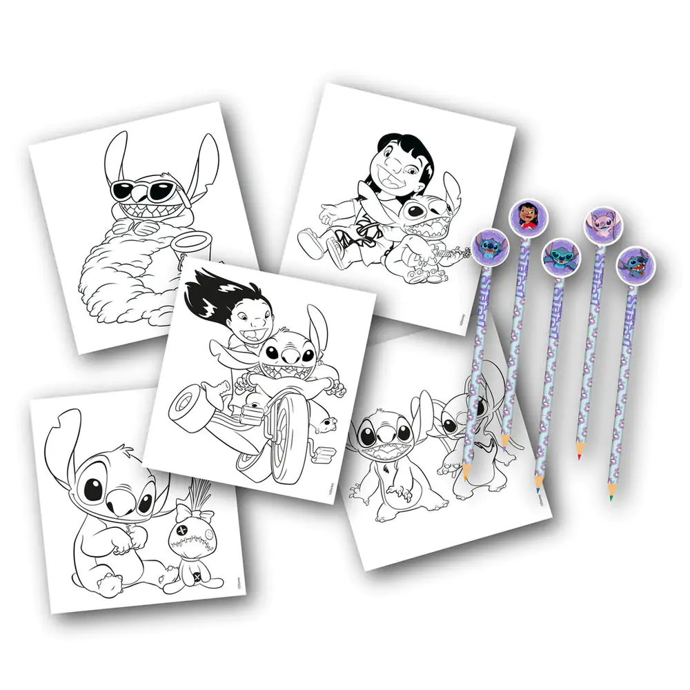 Disney Stitch kolorowanka z ołówkami i gumkami zdjęcie produktu