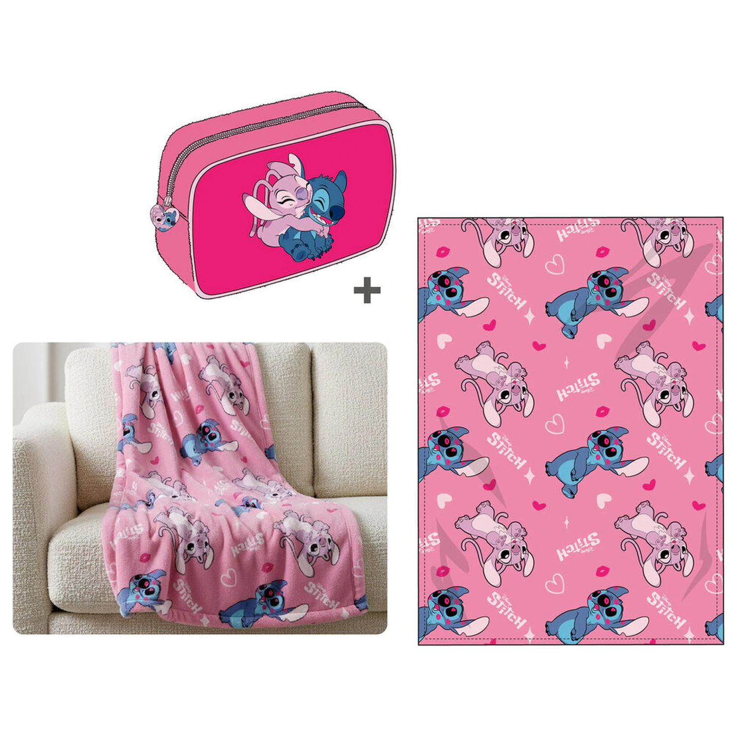 Disney Stitch zestaw koc + poszewka 100x140cm zdjęcie produktu