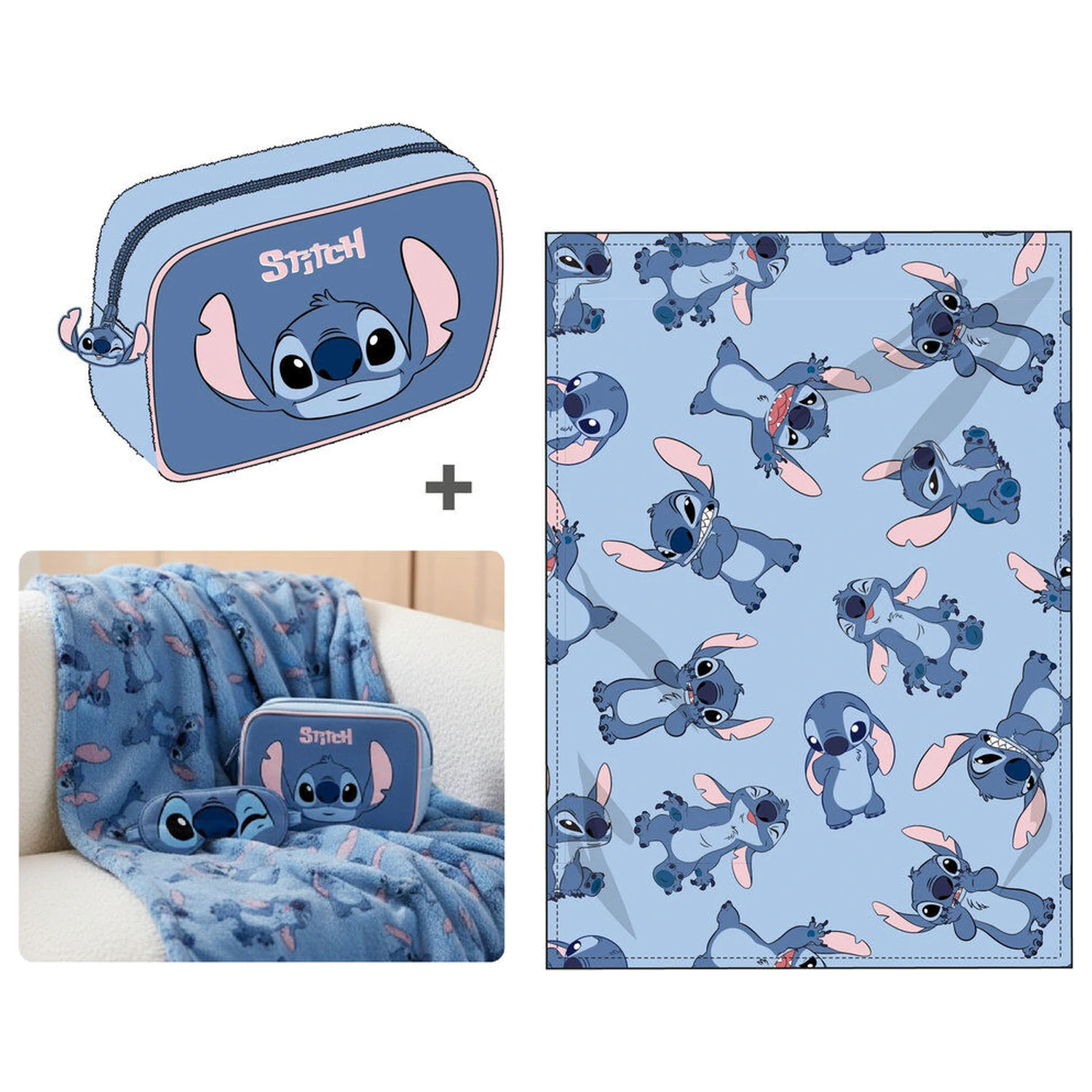 Disney Stitch zestaw koc + poszewka 100x140cm zdjęcie produktu