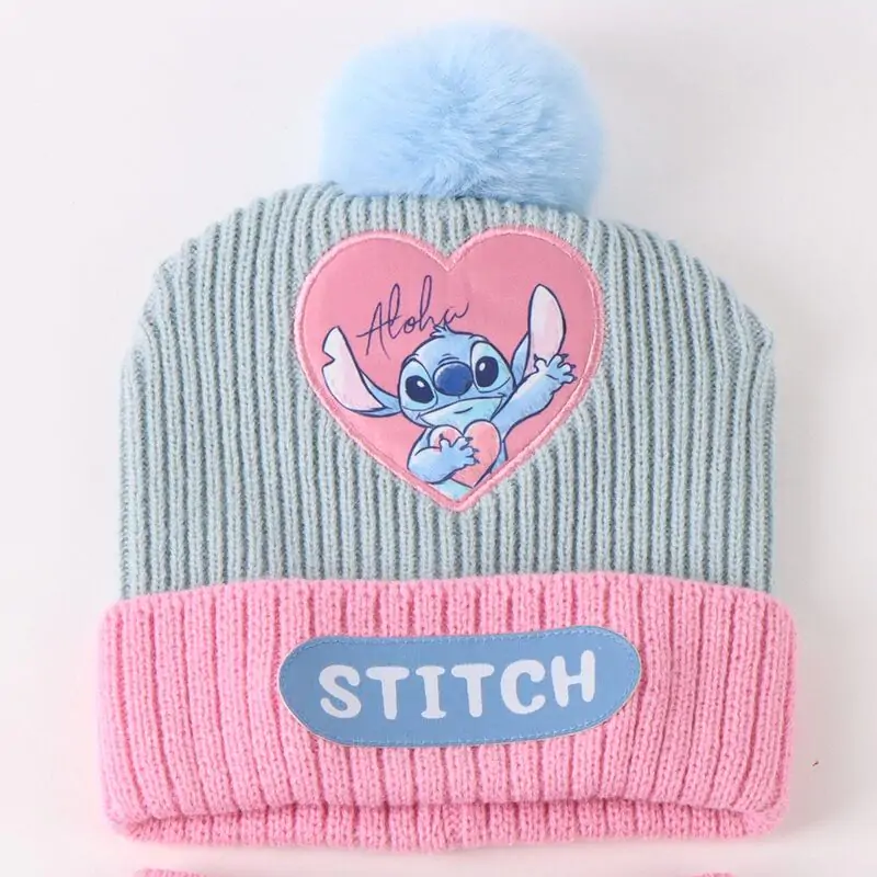 Disney Stitch zimowy komplet czapka komin rękawiczki zdjęcie produktu