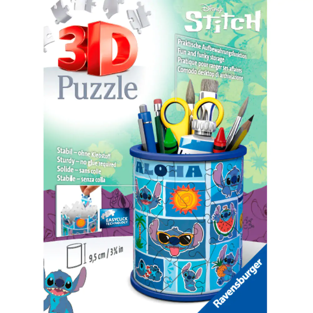 Disney Stitch pojemniki na ołówki puzzle 3D 54 el. zdjęcie produktu