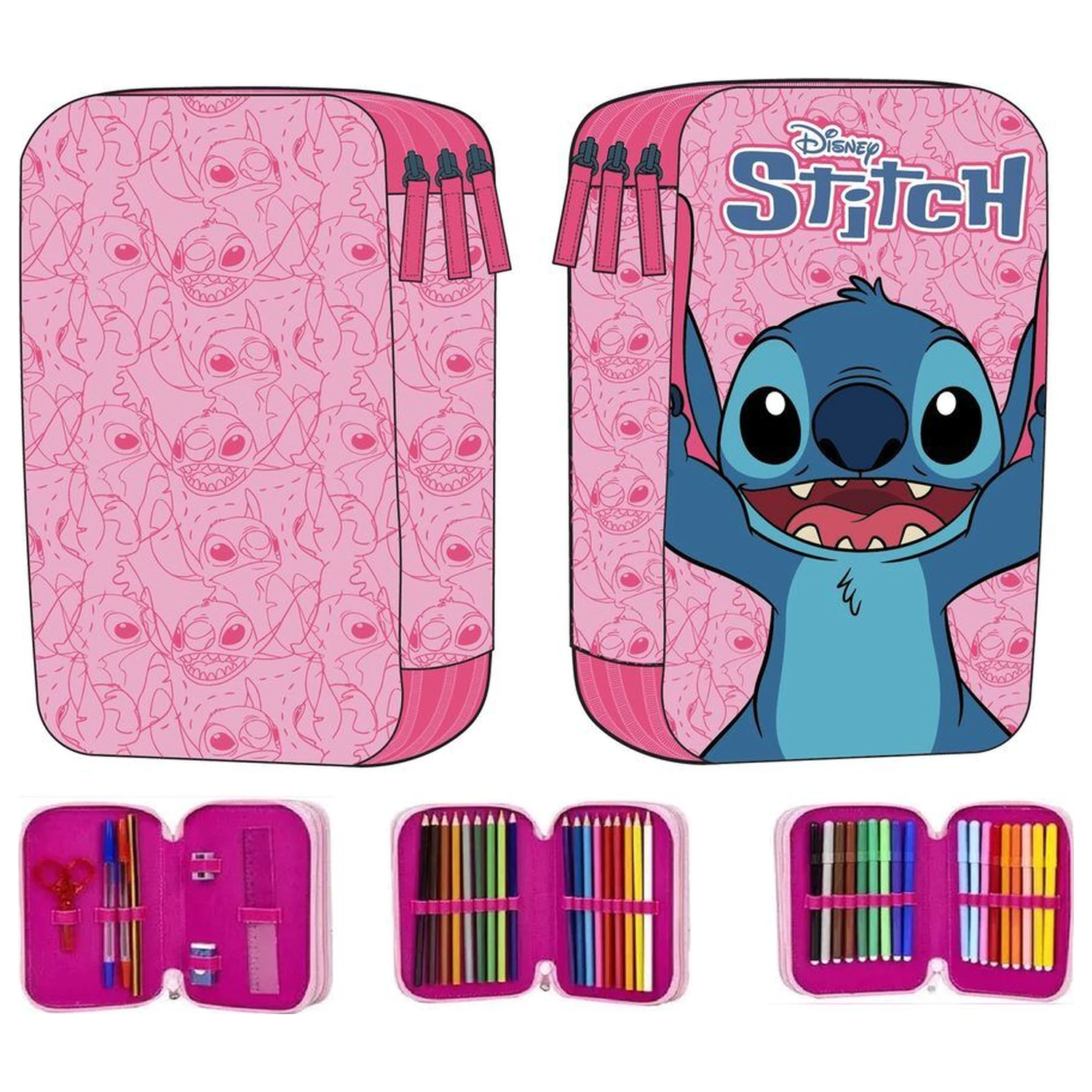 Disney Stitch potrójny piórnik zdjęcie produktu