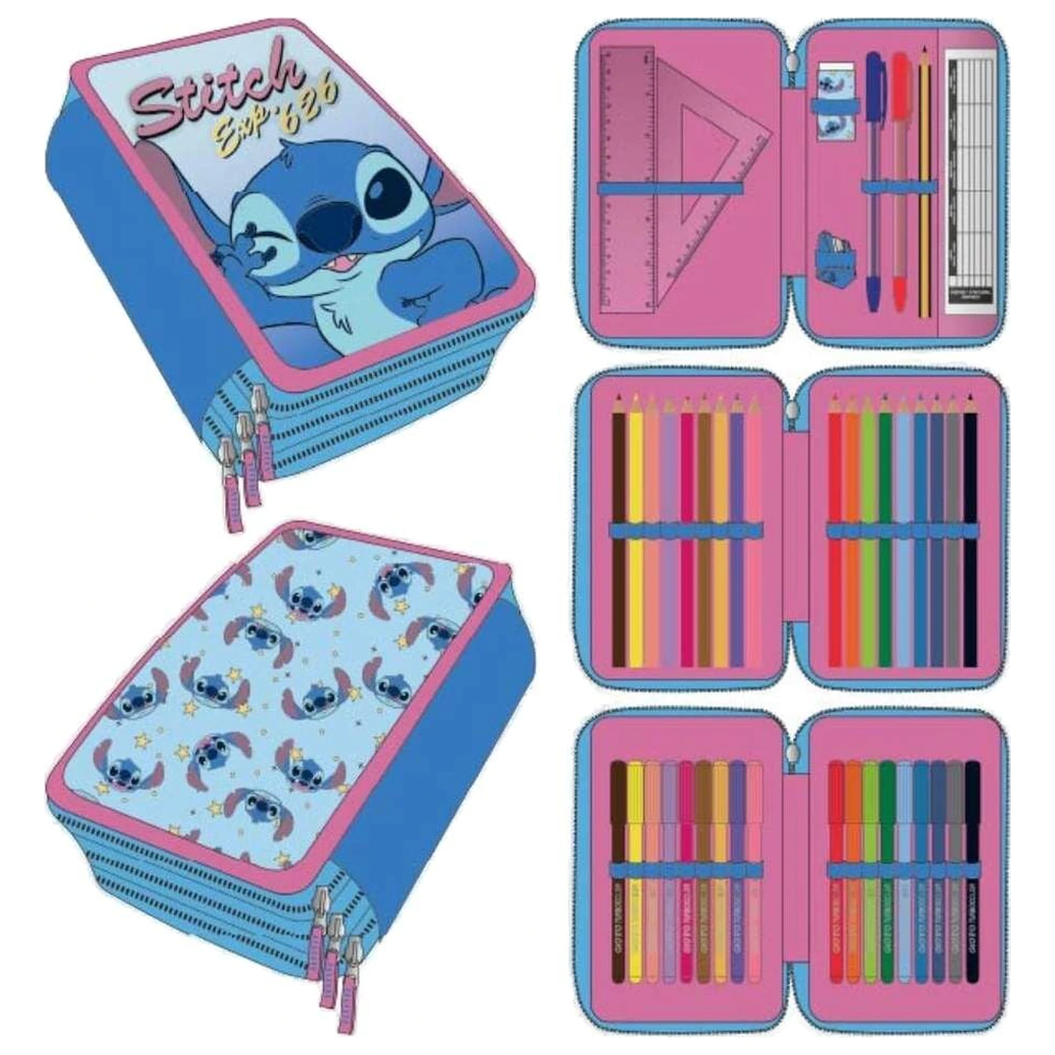 Disney Stitch potrójny piórnik zdjęcie produktu