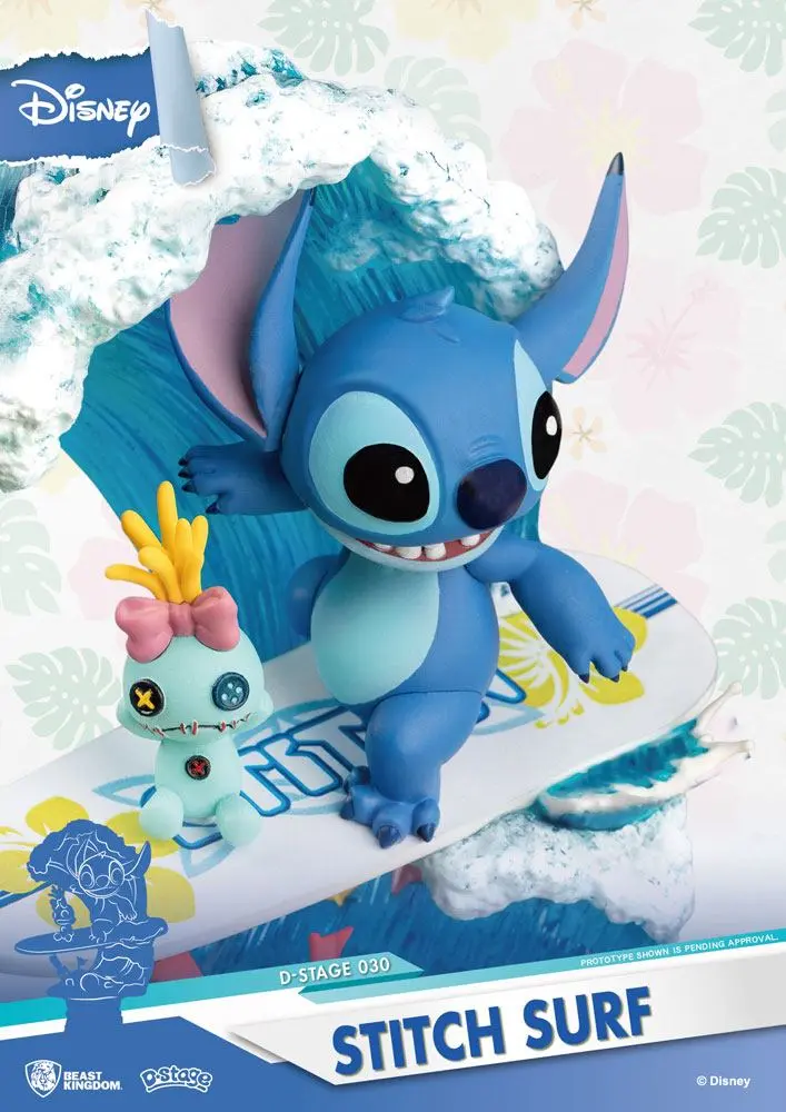 Disney Summer Series D-Stage PVC Diorama Stitch Surf Diorama PVC Stitch Surf z serii Letniej Disney 15 cm zdjęcie produktu