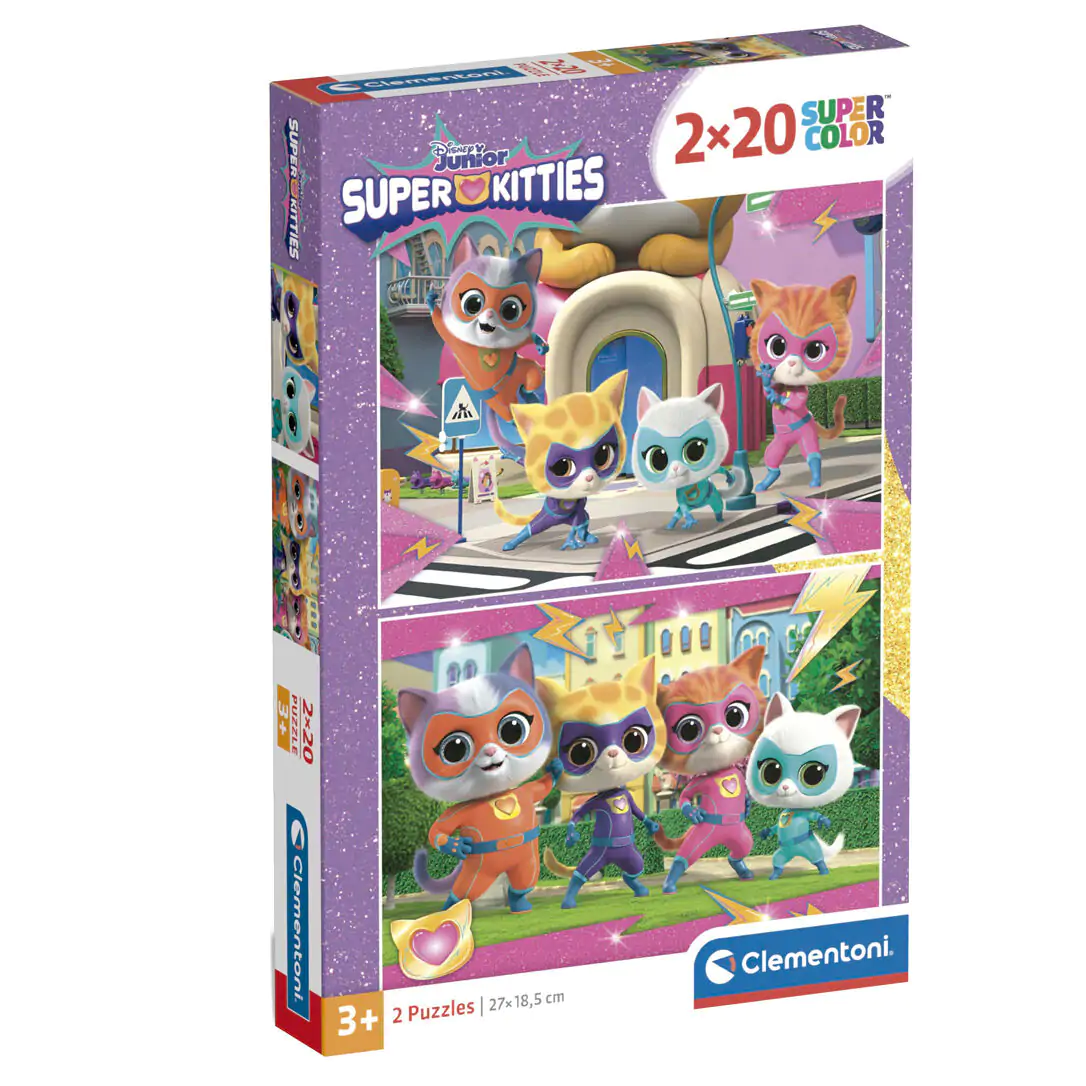 Puzzle Disney SuperKitties 2x20 elementów zdjęcie produktu