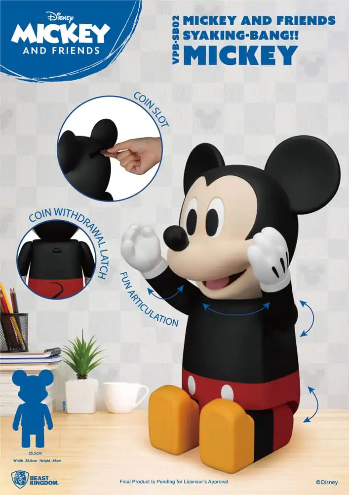 Disney Syaing Bang Skarbonka winylowa Mickey and Friends Mickey 48 cm zdjęcie produktu