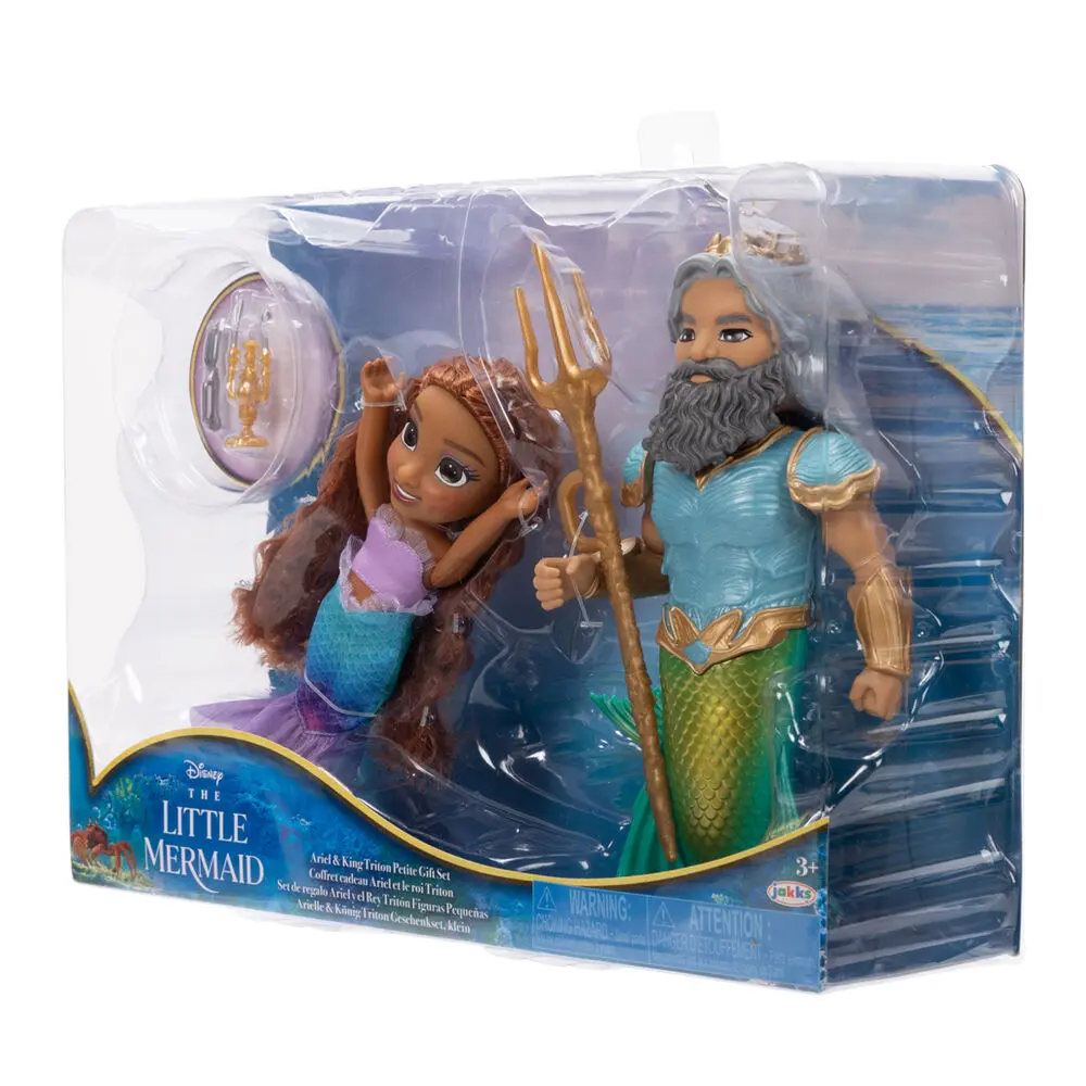 Disney Mała Syrenka Ariel + Lalka Triton 15 cm zdjęcie produktu