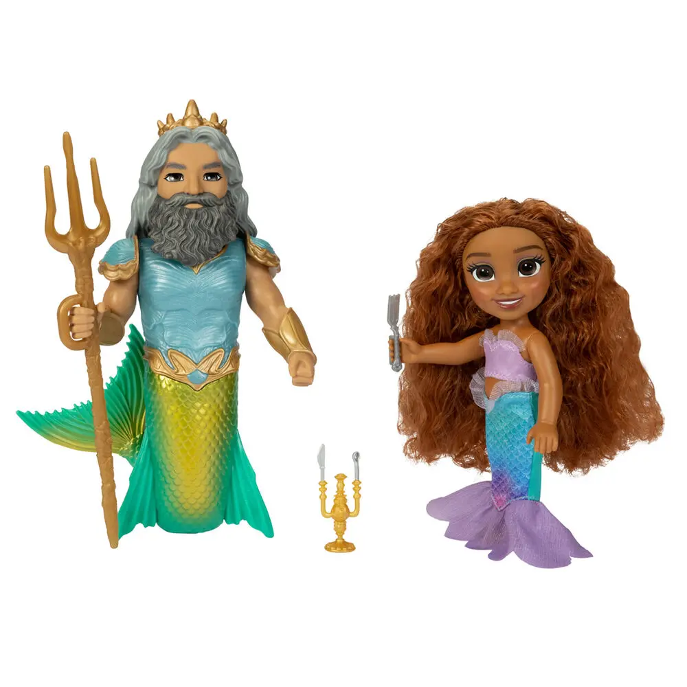 Disney Mała Syrenka Ariel + Lalka Triton 15 cm zdjęcie produktu