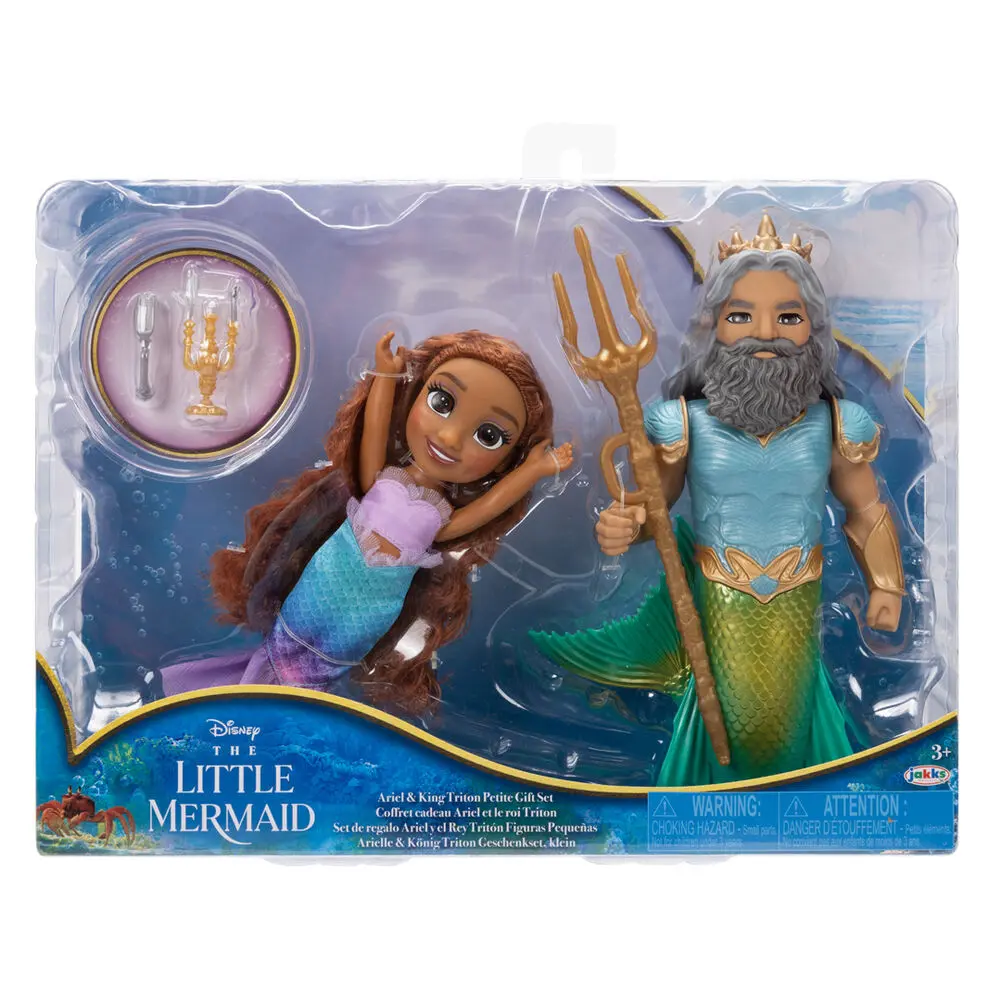 Disney Mała Syrenka Ariel + Lalka Triton 15 cm zdjęcie produktu