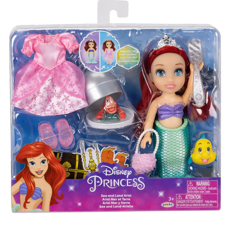 Disney Mała Syrenka Ląd i Morze Lalka Ariel 15 cm zdjęcie produktu